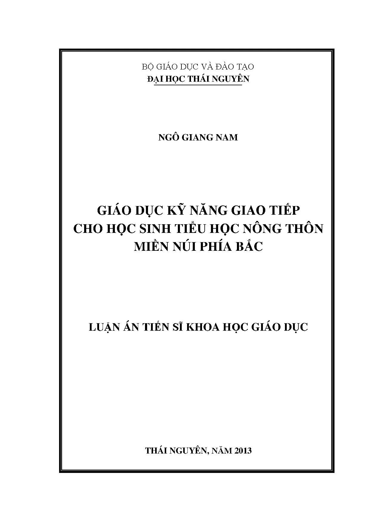 Giáo dục kỹ năng giao tiếp HS tiểu học nông thôn miền núi