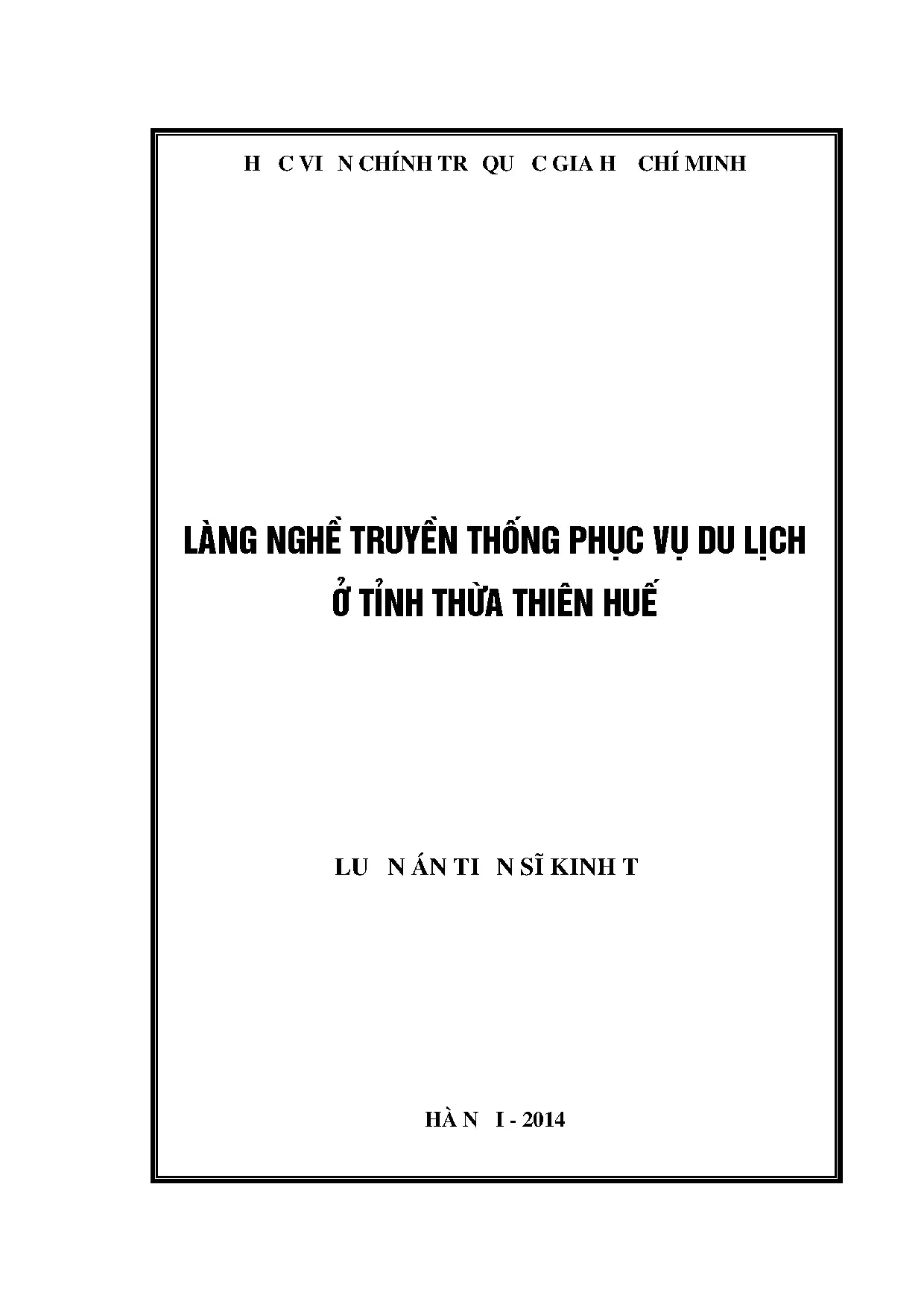 Làng nghề truyền thống phục vụ du lịch Thừa Thiên Huế