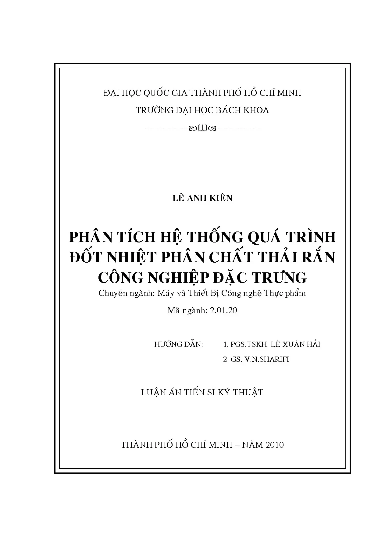 Phân tích hệ thống đốt nhiệt phân chất thải rắn công nghiệp