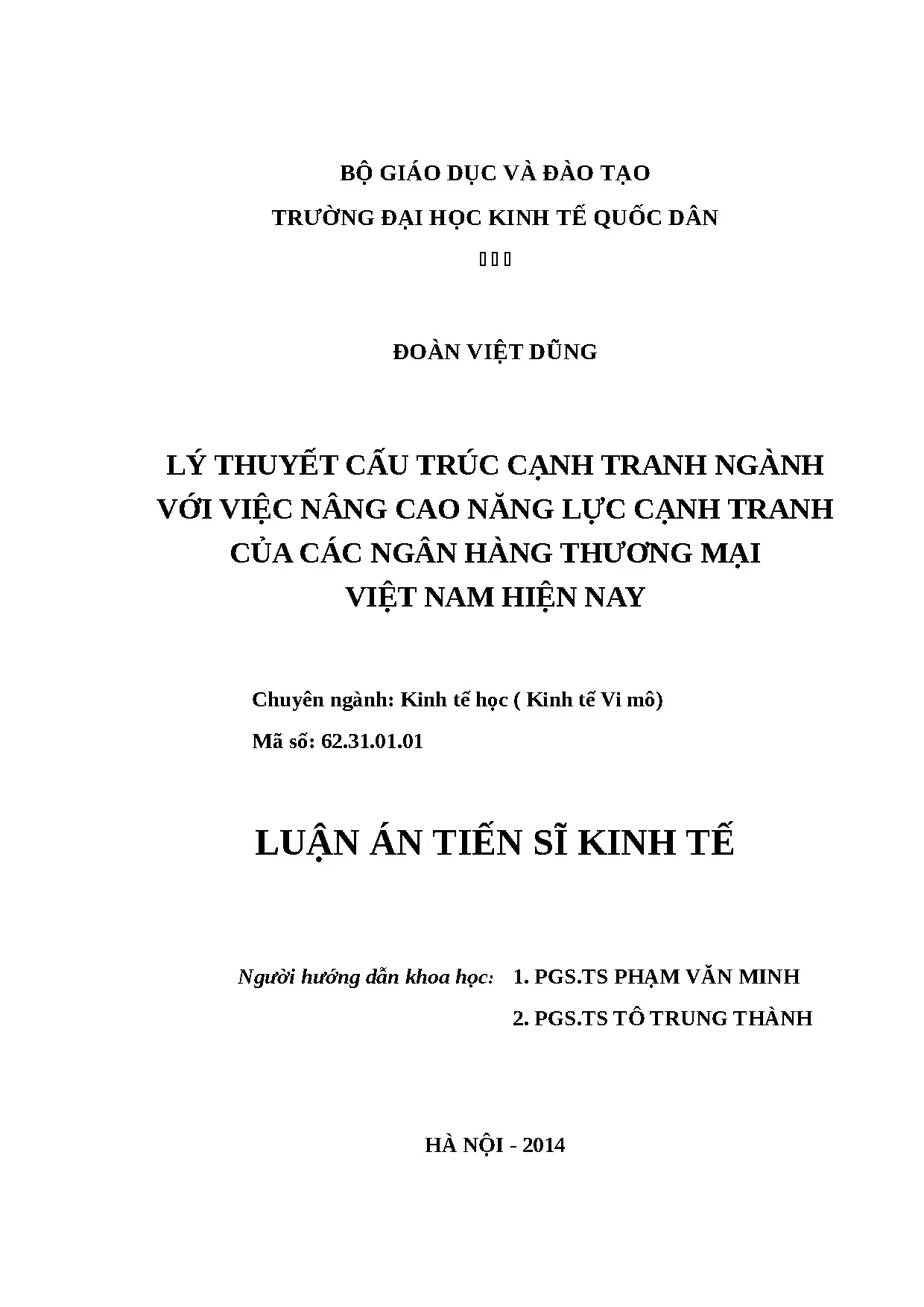 Nâng cao năng lực cạnh tranh ngân hàng Việt Nam: Cấu trúc ngành