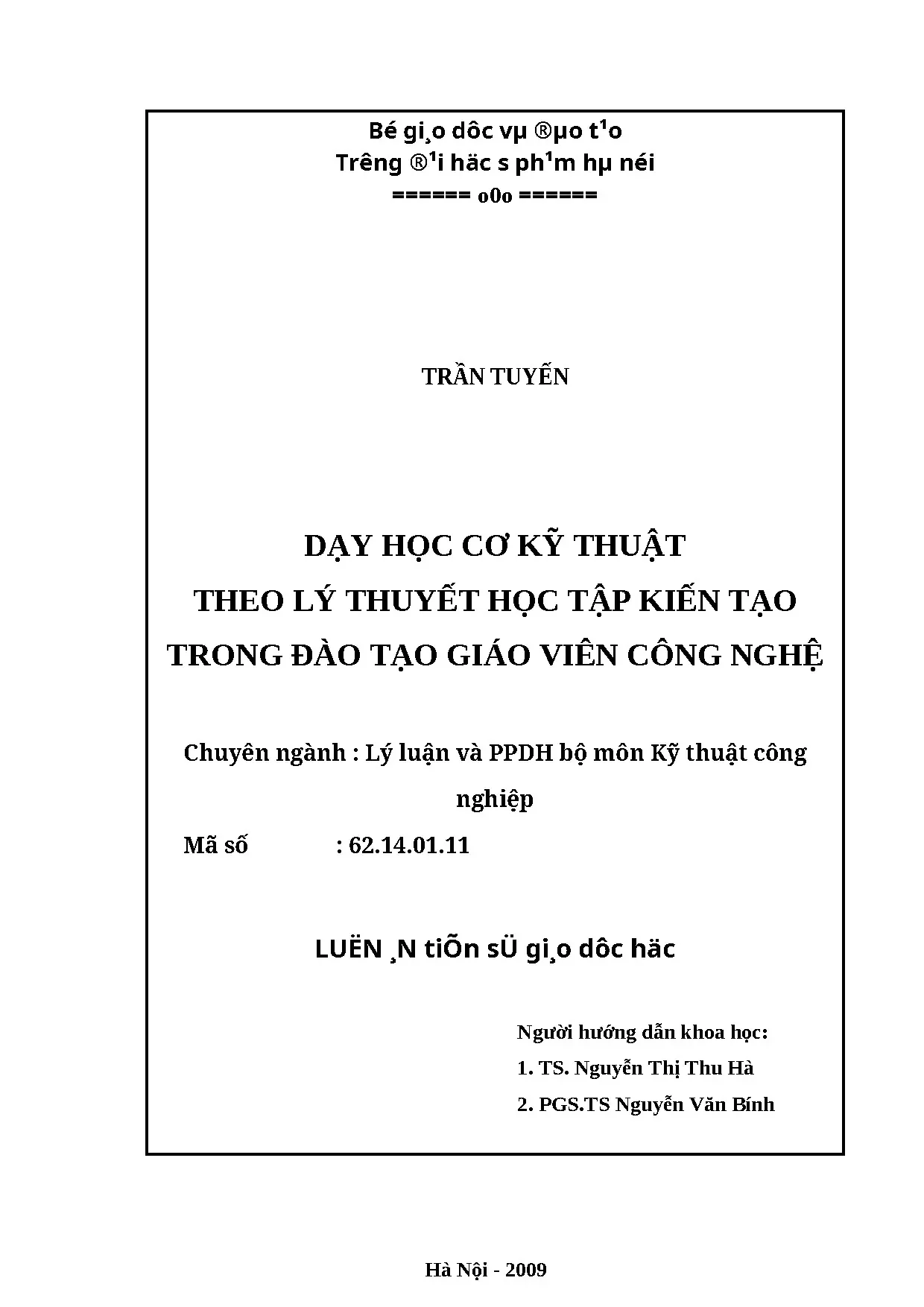 Dạy học Cơ Kỹ thuật theo Lý thuyết Kiến tạo GV Công nghệ