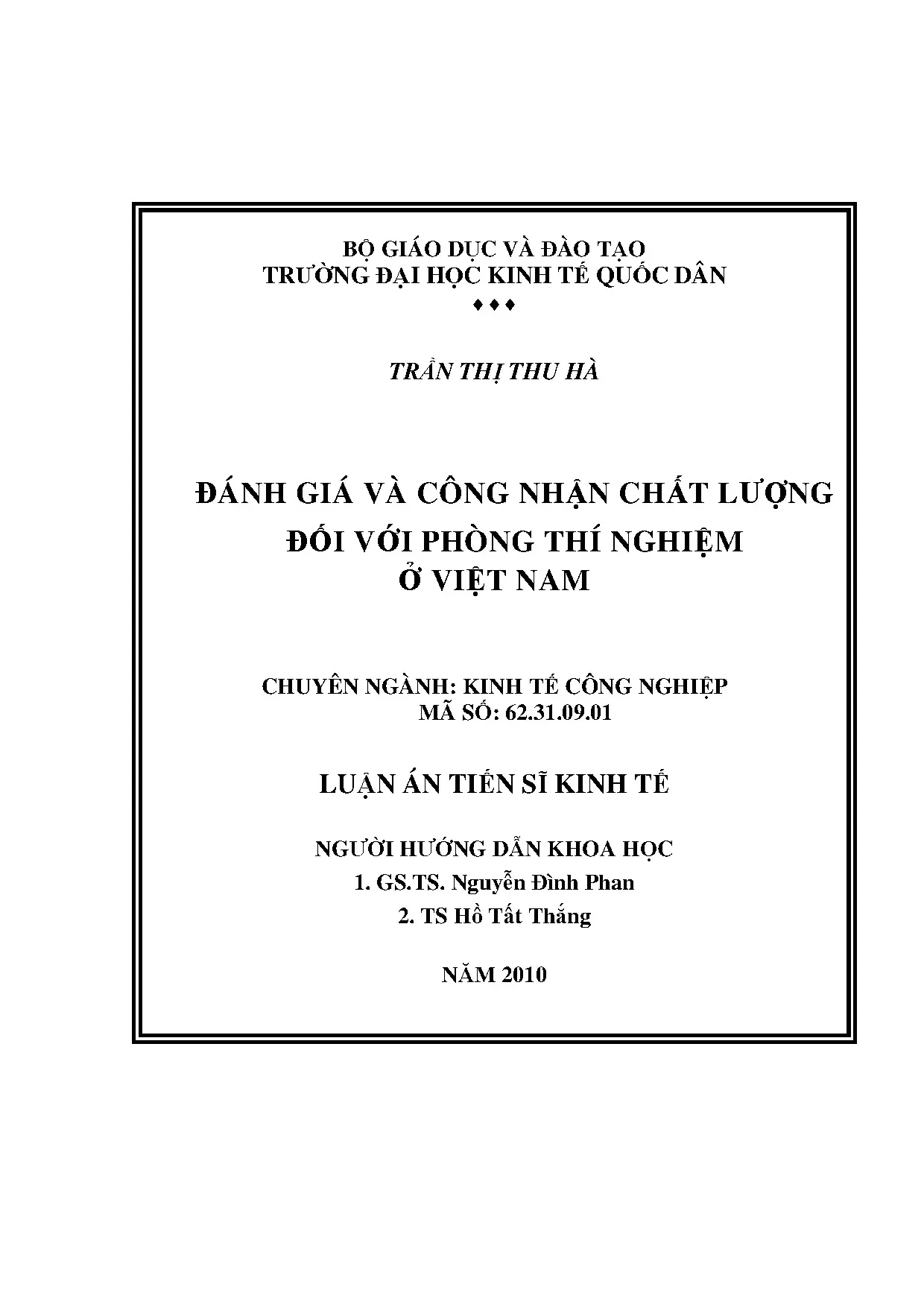 Đánh giá, công nhận chất lượng phòng thí nghiệm Việt Nam
