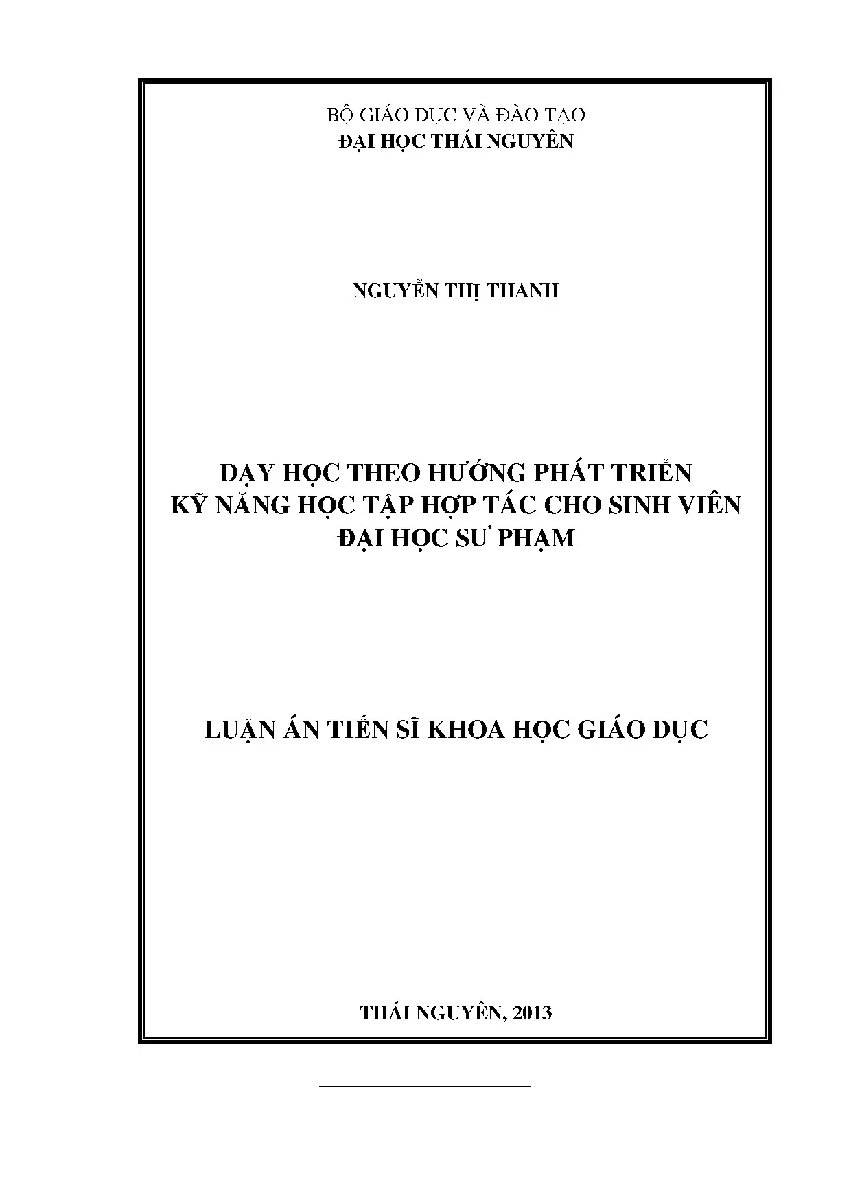 Dạy học phát triển kỹ năng HTHT cho sinh viên sư phạm