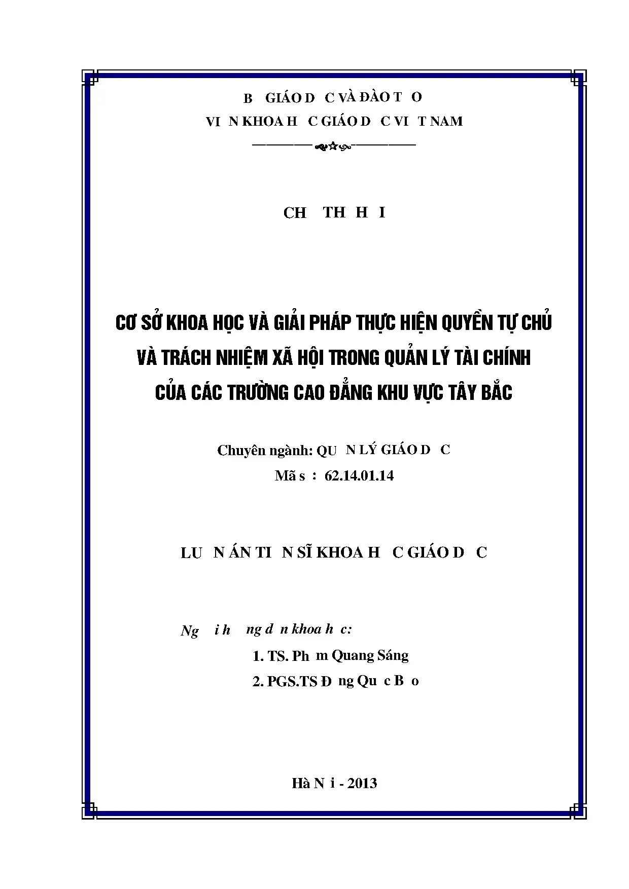 Tự chủ tài chính & Trách nhiệm xã hội trường CĐ Tây Bắc