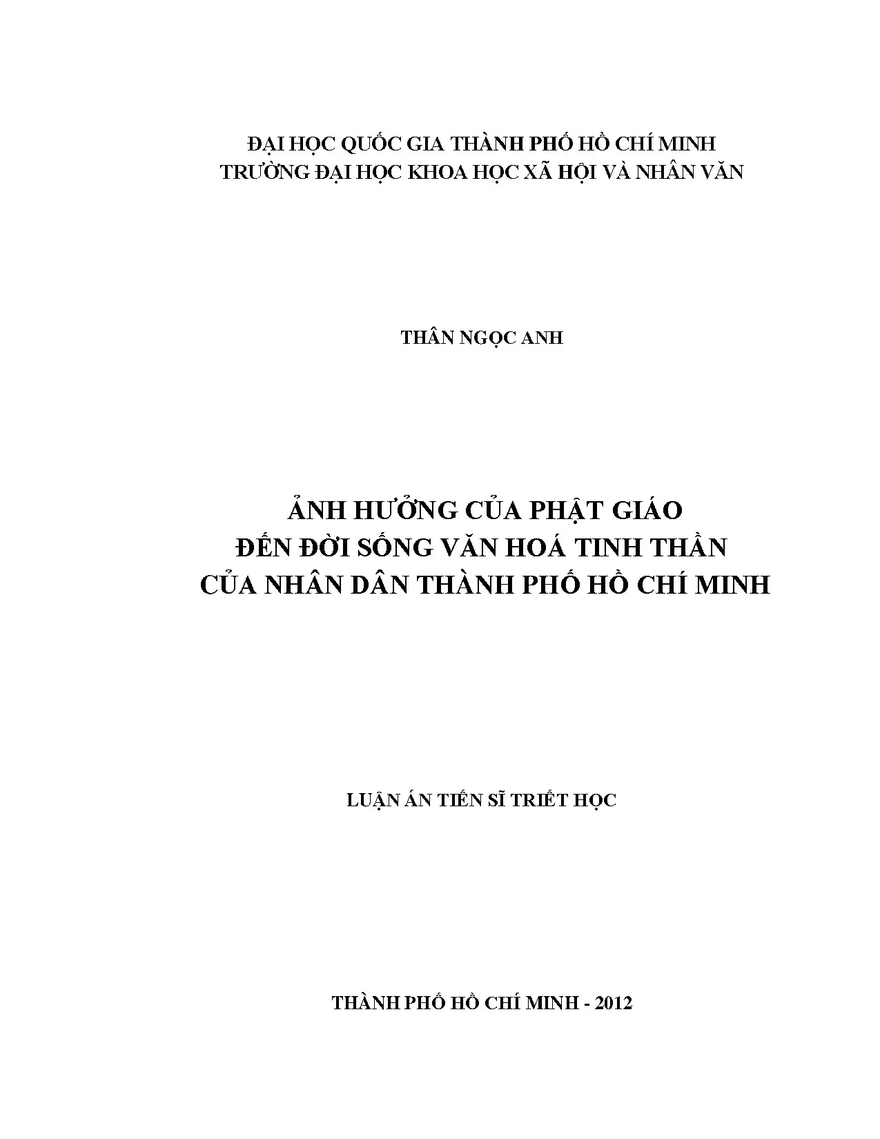 Ảnh hưởng Phật giáo đến văn hóa tinh thần nhân dân TP.HCM