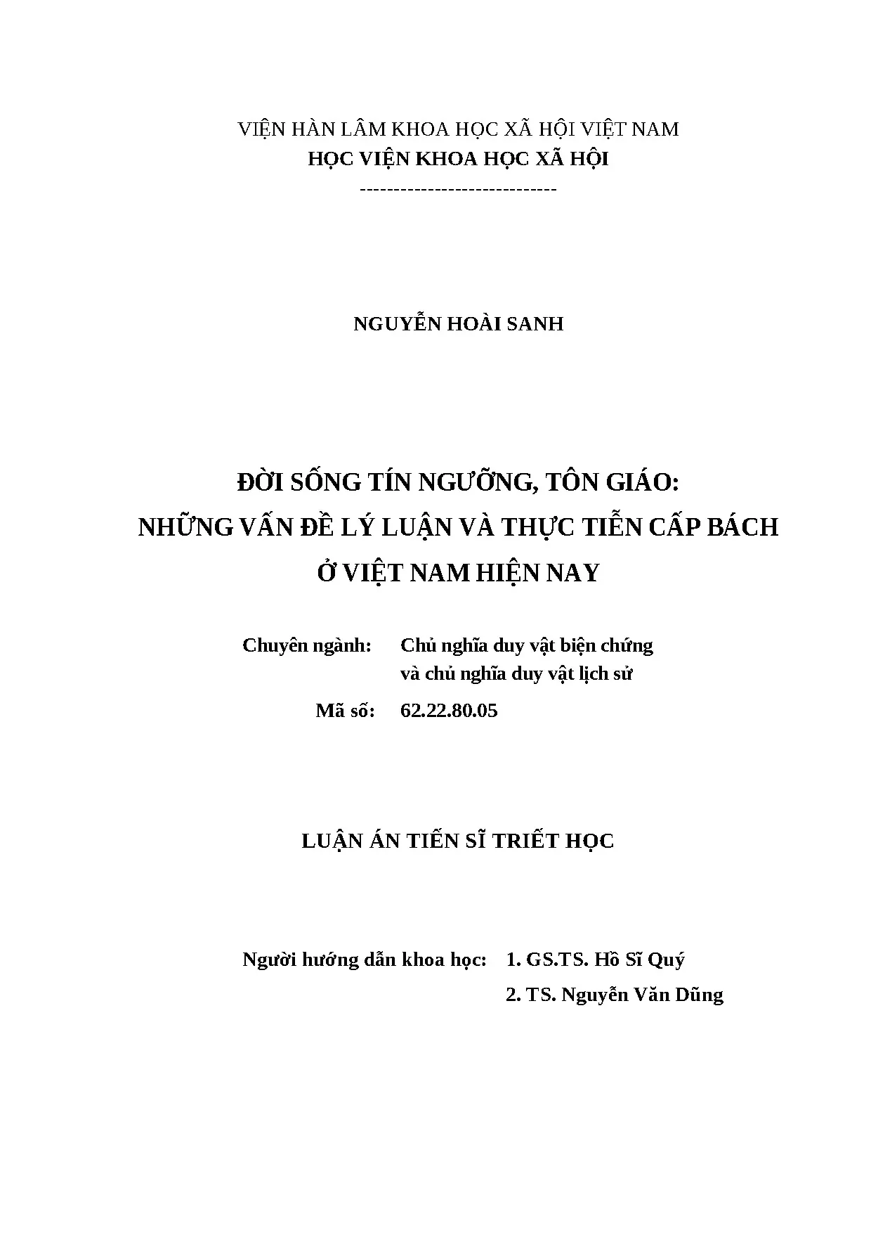 Đời sống tín ngưỡng, tôn giáo Việt Nam: Lý luận & thực tiễn