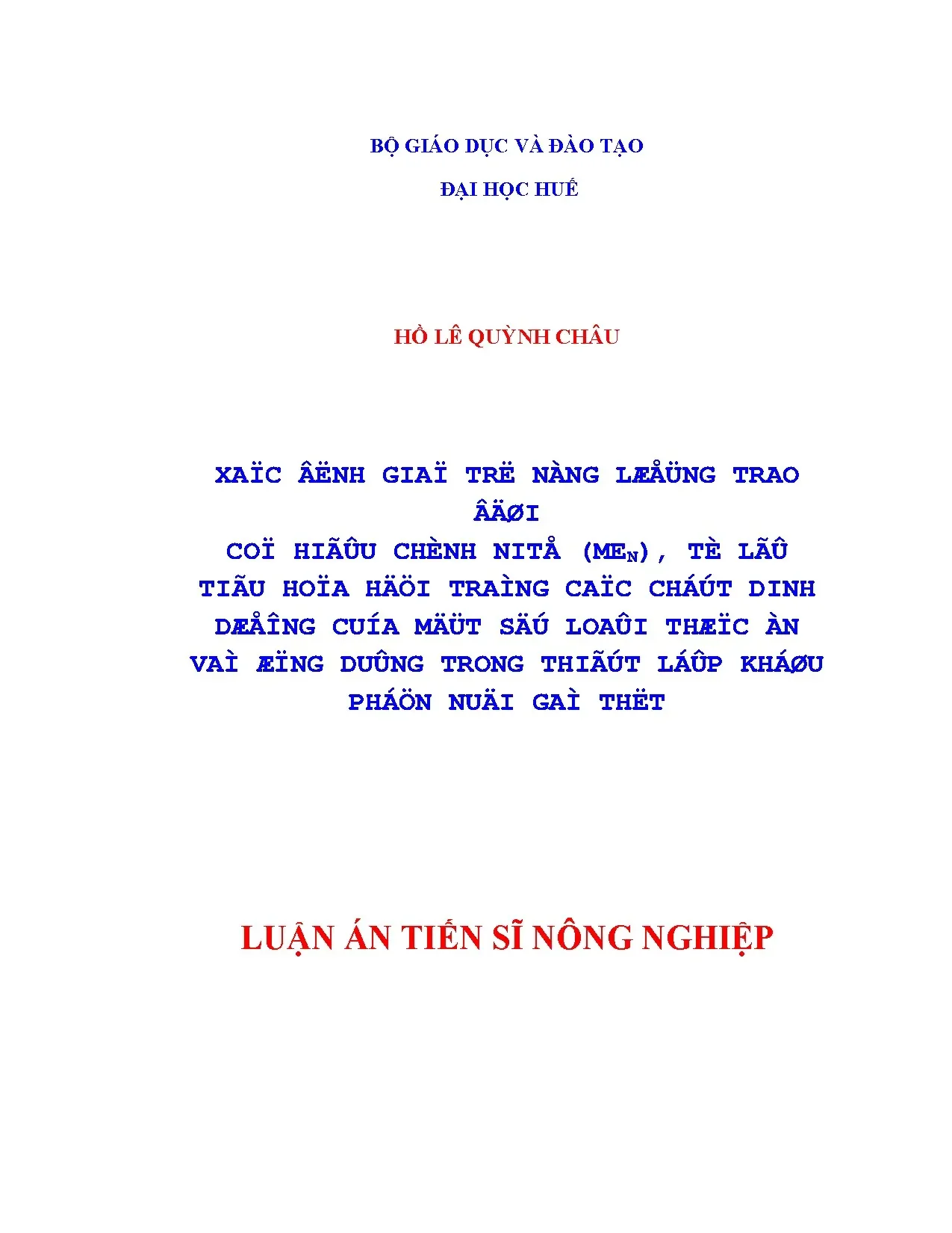 MEN, tiêu hóa chất dinh dưỡng thức ăn & khẩu phần gà thịt