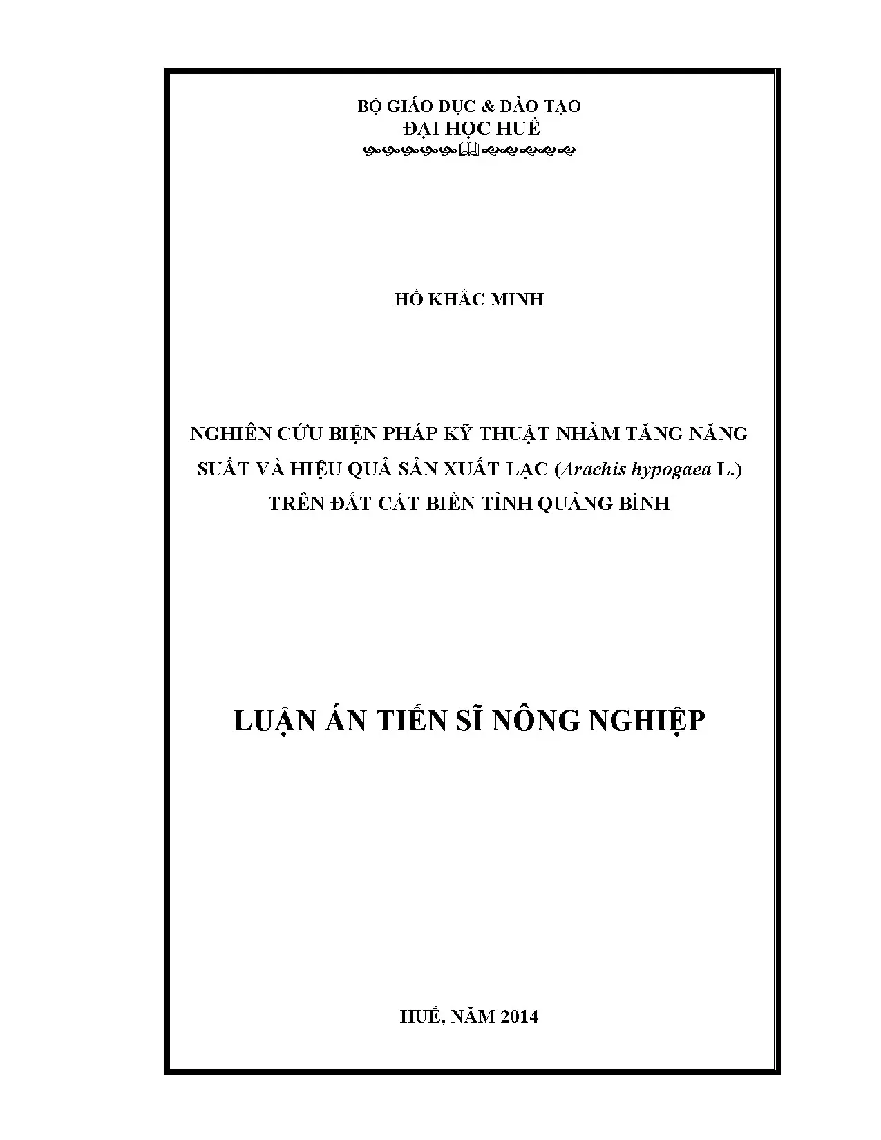 Nghiên cứu biện pháp kỹ thuật nhằm tăng năng suất và hiệu qu