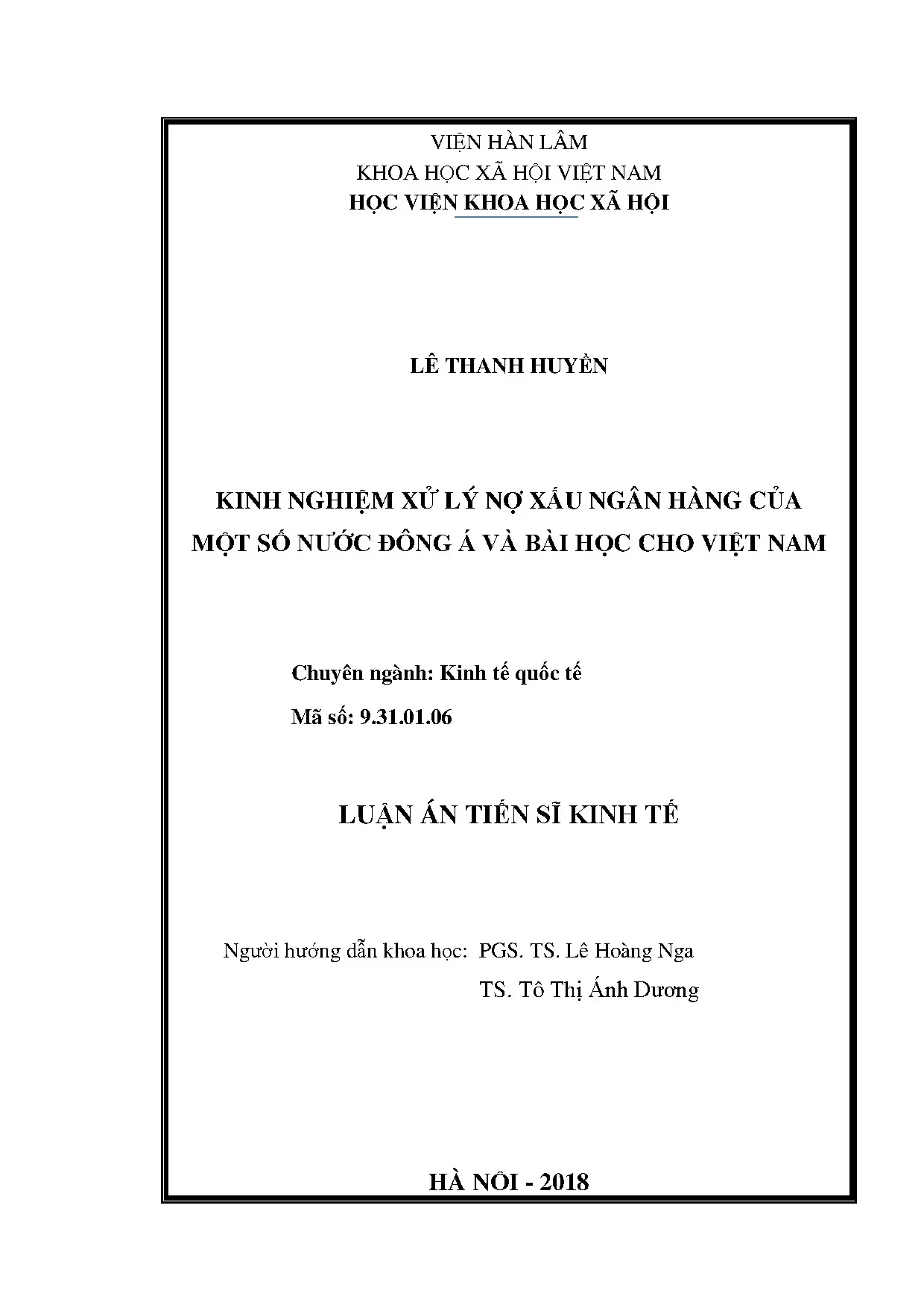 Kinh nghiệm xử lý nợ xấu ngân hàng của một số nước đông á và