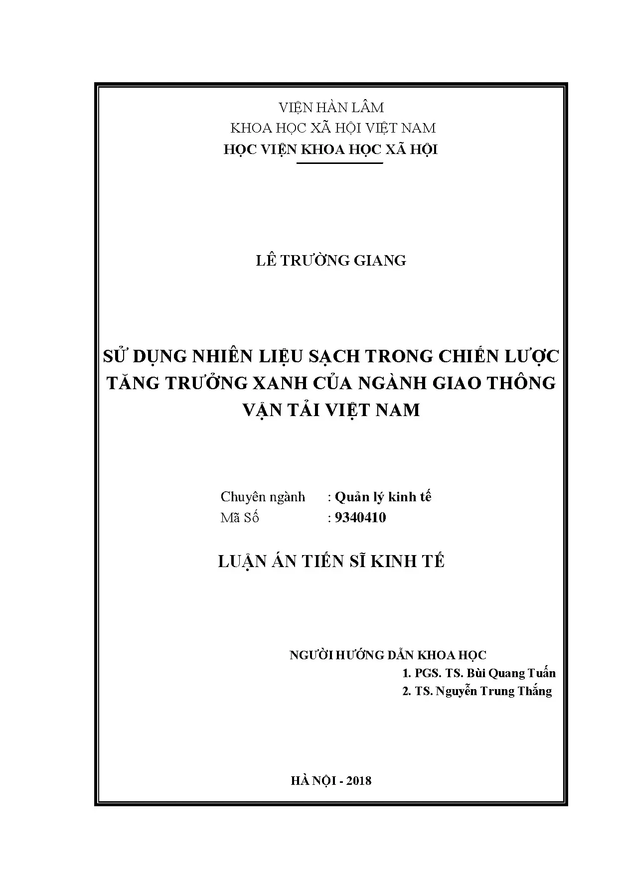 Nhiên liệu sạch trong tăng trưởng xanh GTVT Việt Nam