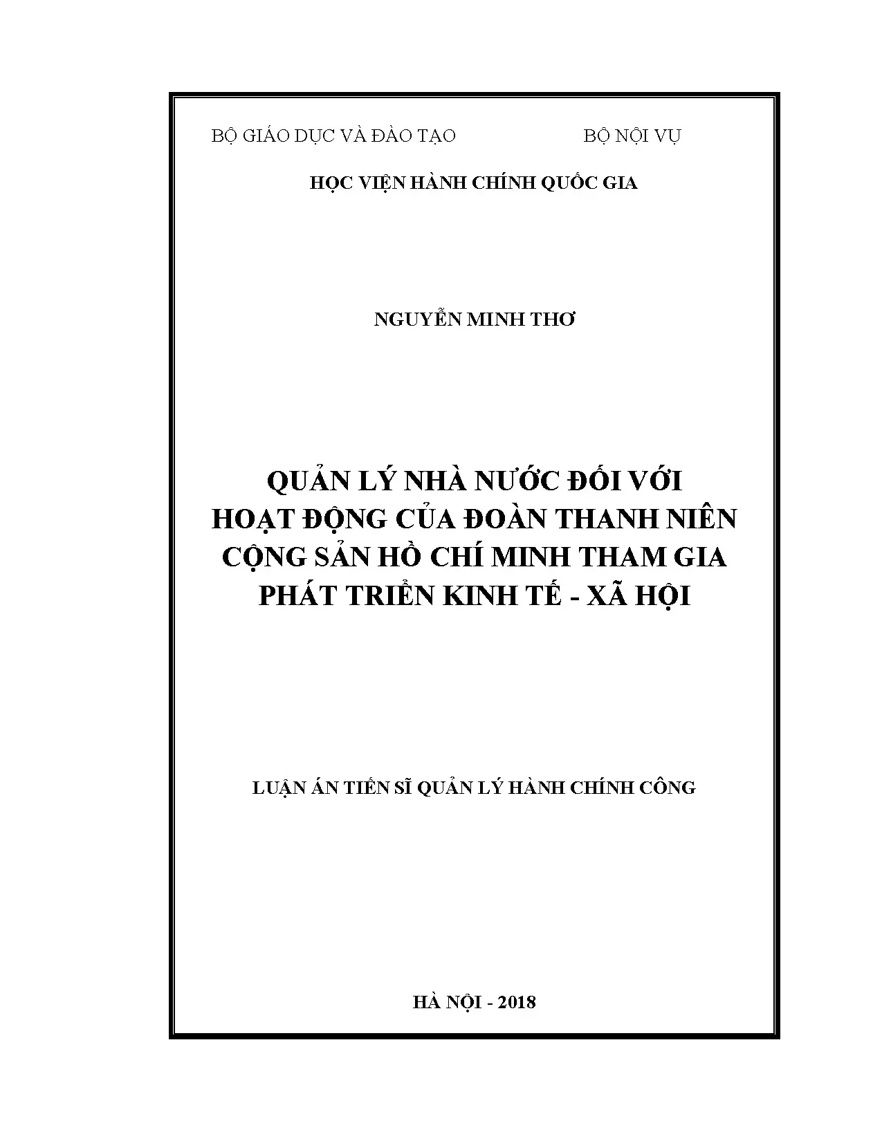 Quản lý nhà nước với Đoàn TNCS HCM tham gia phát triển KT-XH