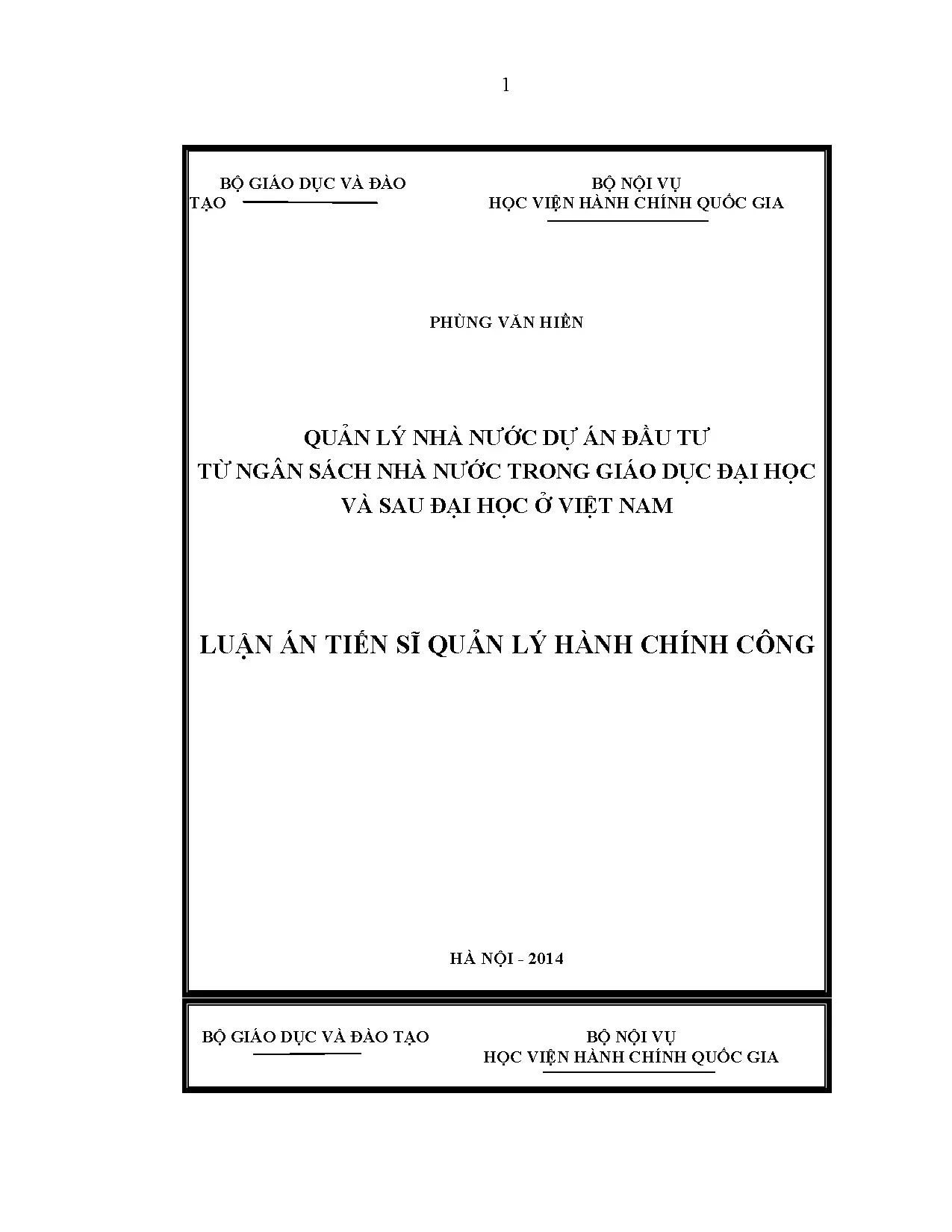 Quản lý nhà nước dự án đầu tư từ ngân sách nhà nước trong gi