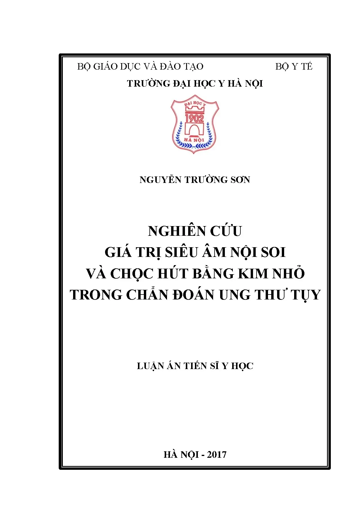 Nghiên cứu giá trị siêu âm nội soi, chọc hút kim nhỏ ung thư tụy