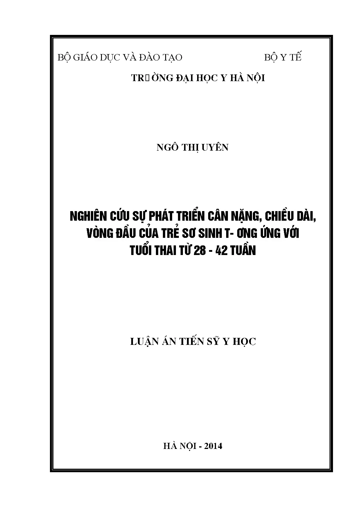 Phát triển cân nặng, chiều dài, vòng đầu trẻ sơ sinh 28-42 tuần
