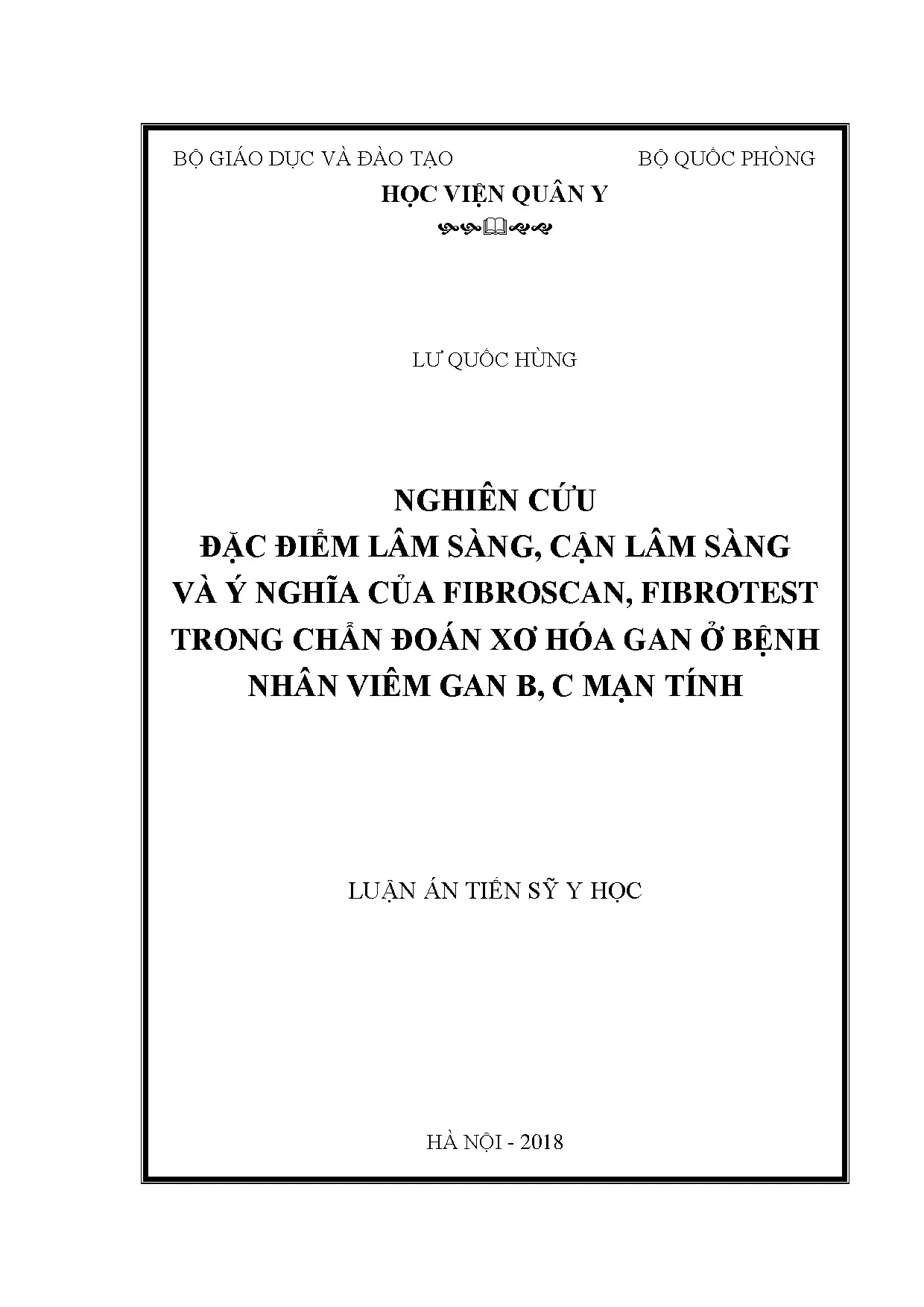 Chẩn đoán xơ hóa gan: Fibroscan, Fibrotest ở viêm gan B, C