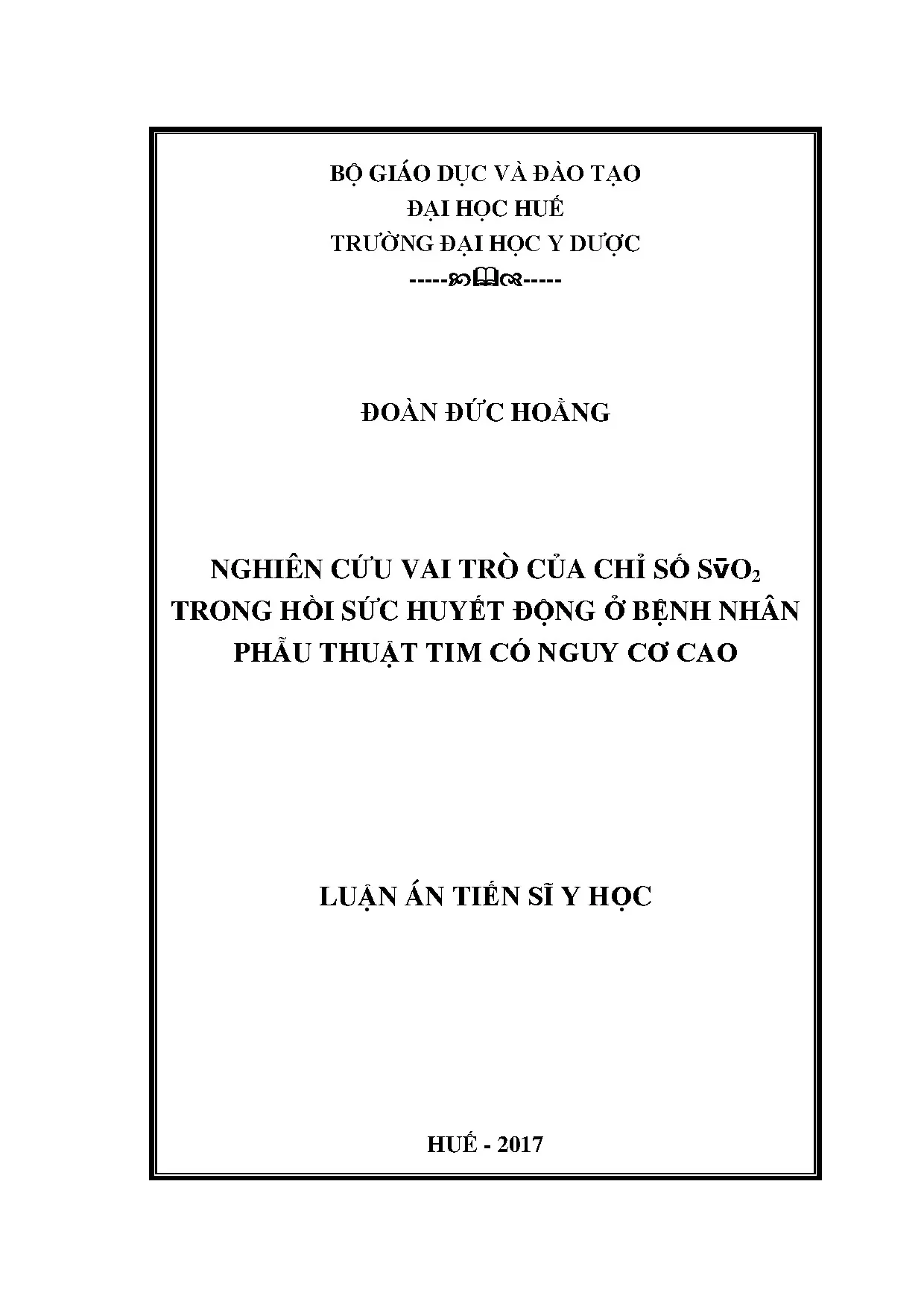 Nghiên cứu chỉ số SO2 trong hồi sức huyết động BN phẫu thuật tim