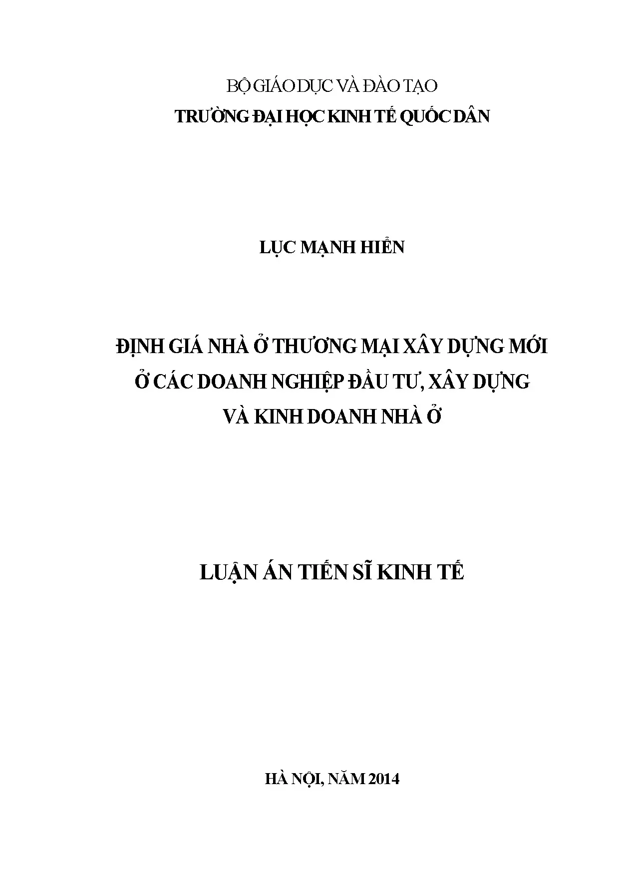 Định giá nhà ở thương mại xây mới: Thực trạng và giải pháp