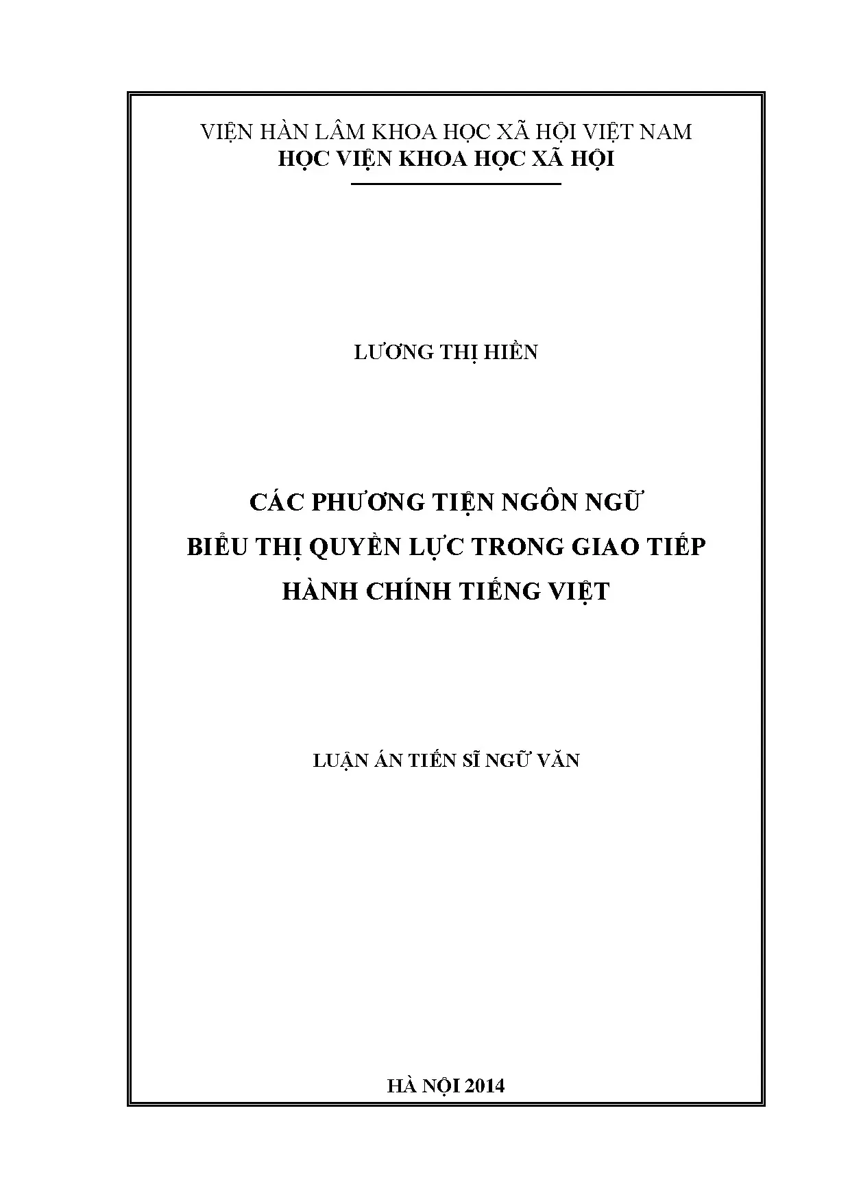 Các phương tiện ngôn ngữ biểu thị quyền lực trong giao tiếp