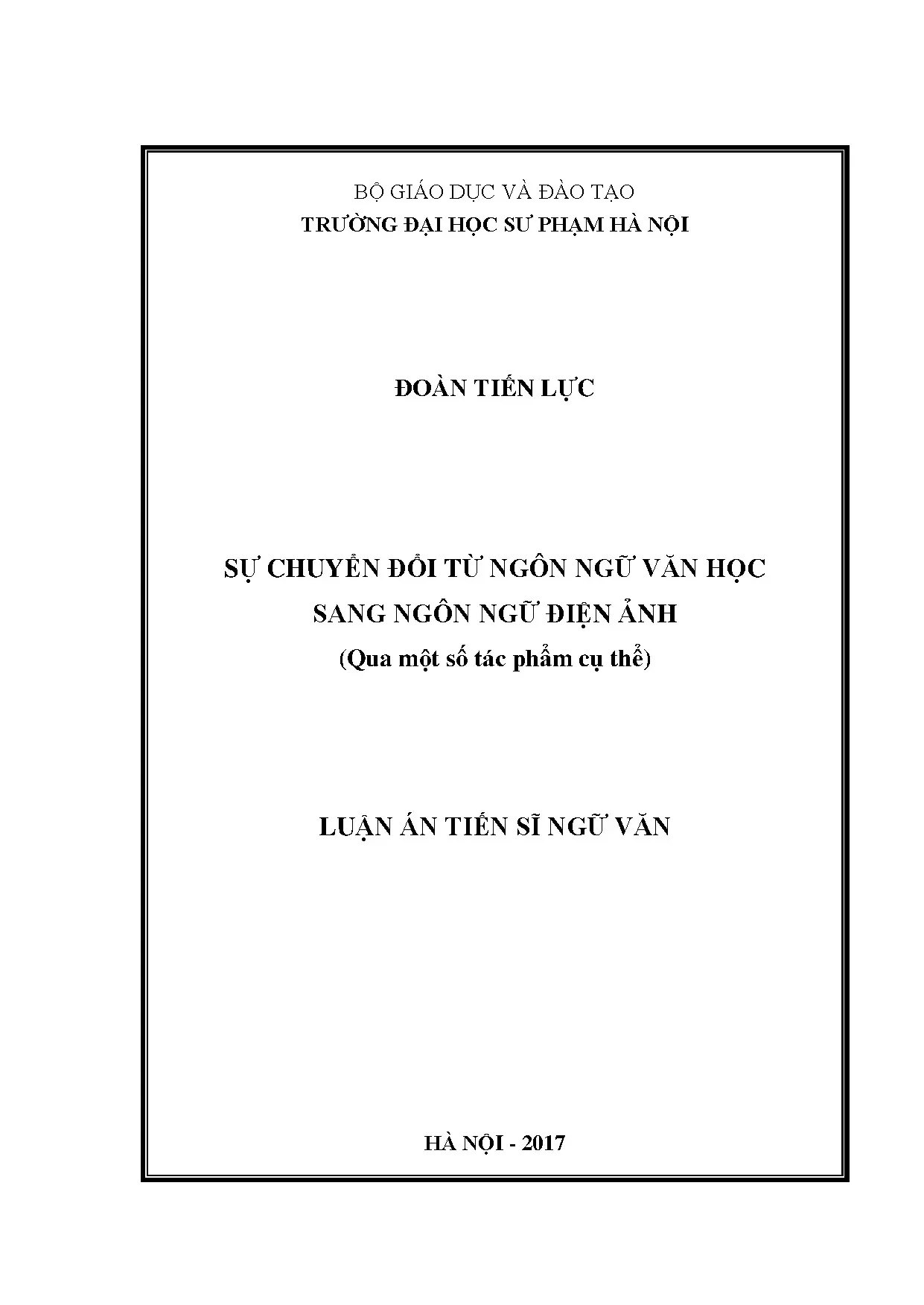 Chuyển đổi ngôn ngữ văn học sang điện ảnh qua tác phẩm cụ thể