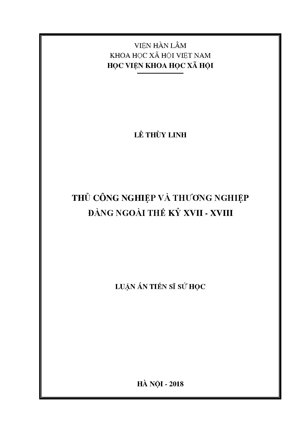 Thủ công nghiệp và thương nghiệp đàng ngoài thế kỷ xvii xvii