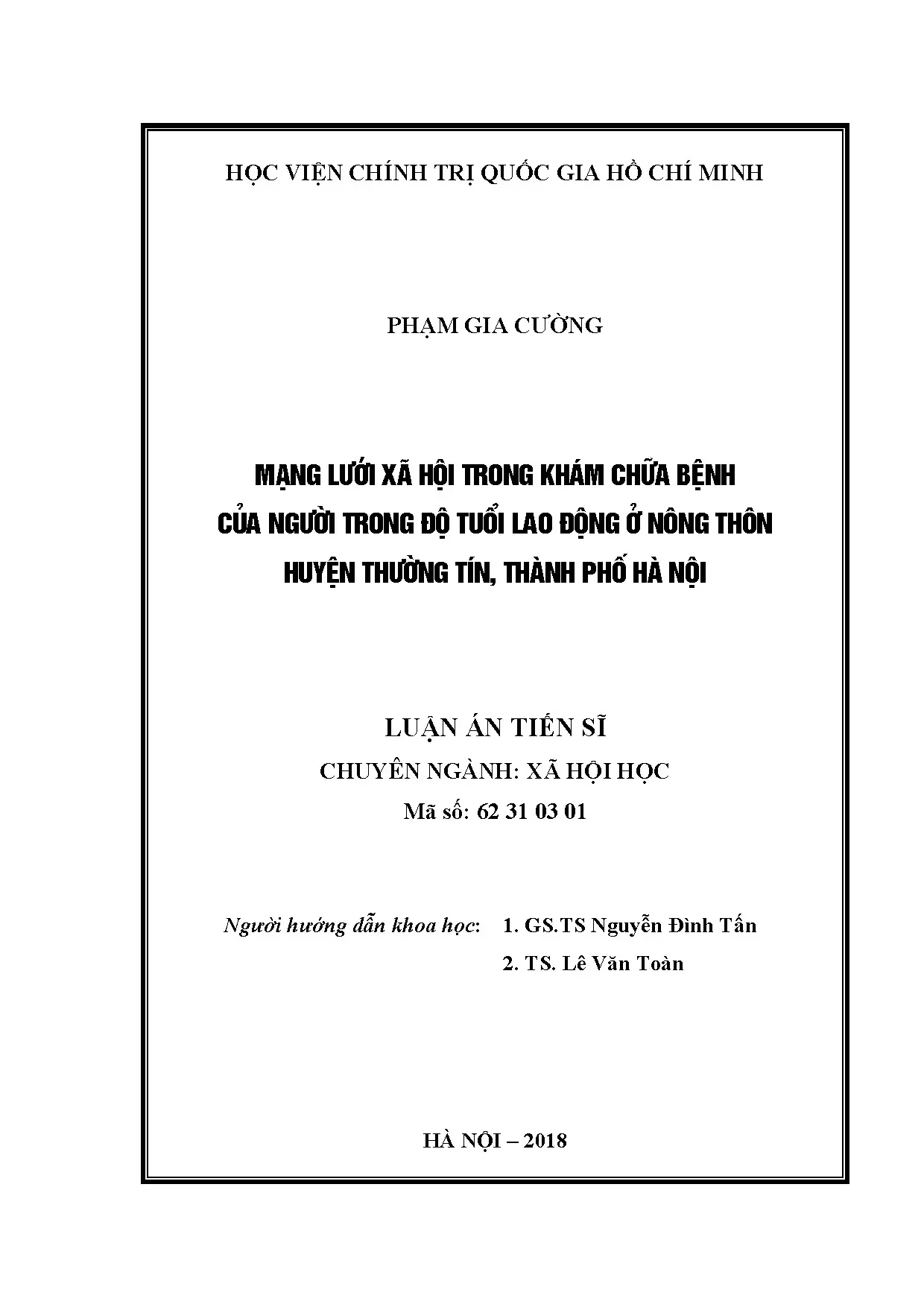 Mạng lưới xã hội KCB người lao động nông thôn Thường Tín