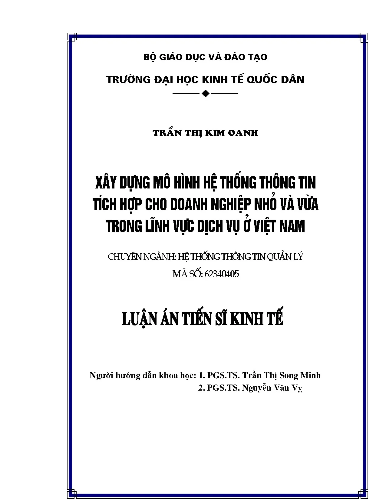 Xây dựng mô hình hệ thống thông tin tích hợp cho doanh nghiệ