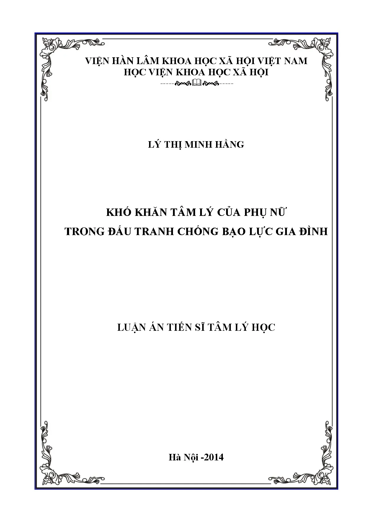 Khó khăn tâm lý phụ nữ trong đấu tranh chống bạo lực gia đình