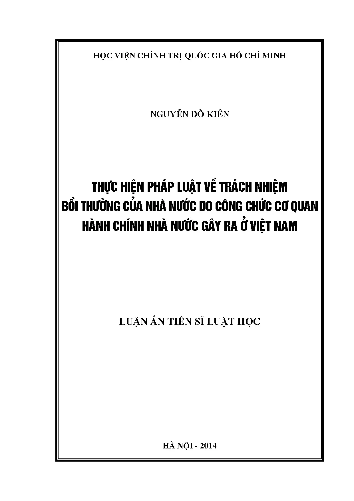 Pháp luật bồi thường Nhà nước do công chức gây ra tại Việt Nam