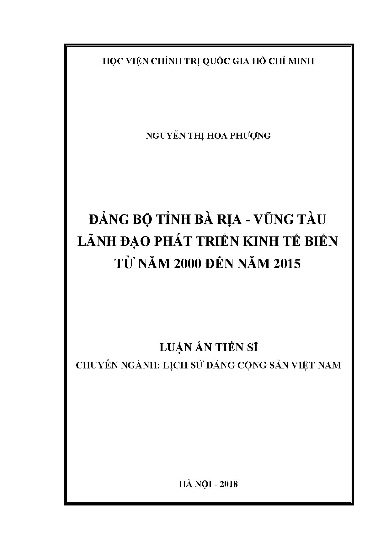 Đảng bộ BRVT lãnh đạo phát triển kinh tế biển 2000-2015