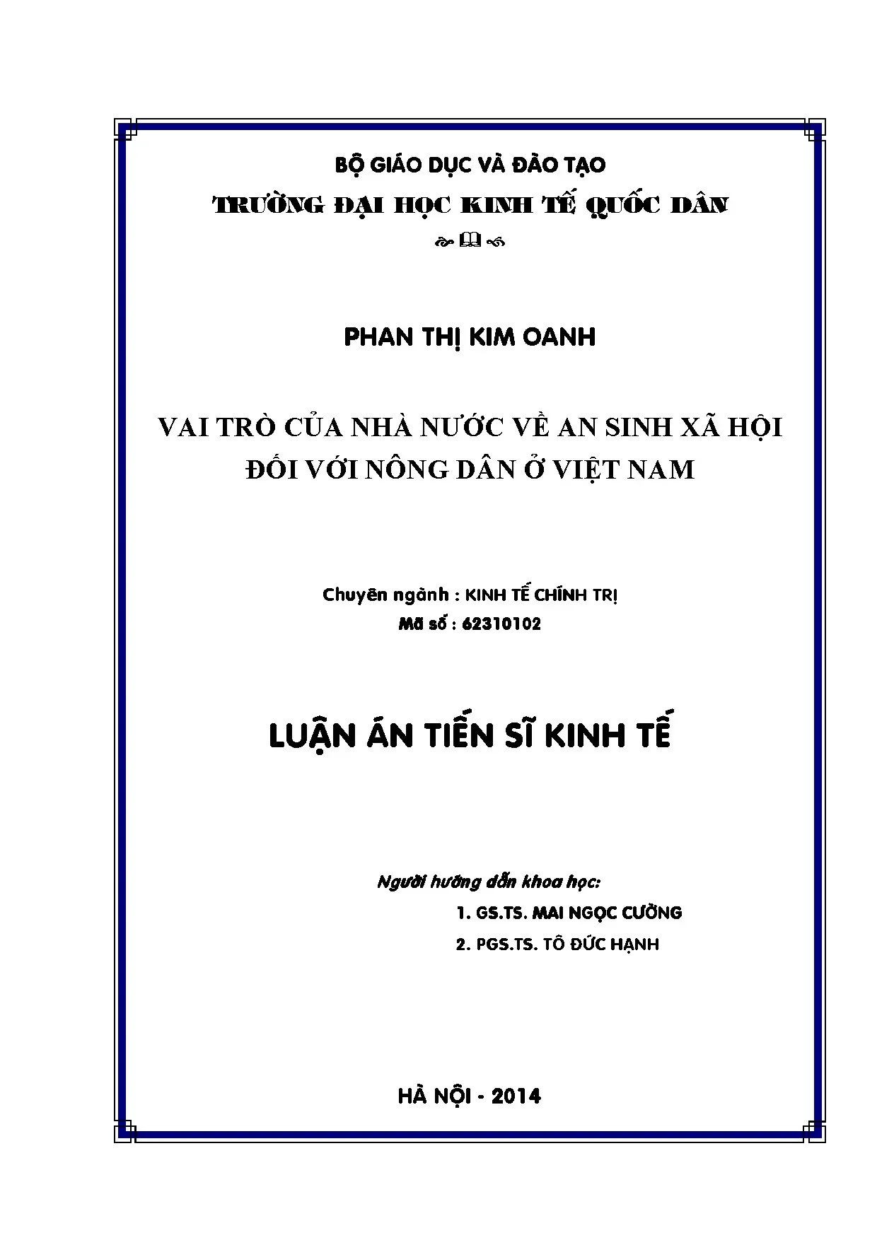 Vai trò Nhà nước về An sinh xã hội cho nông dân Việt Nam