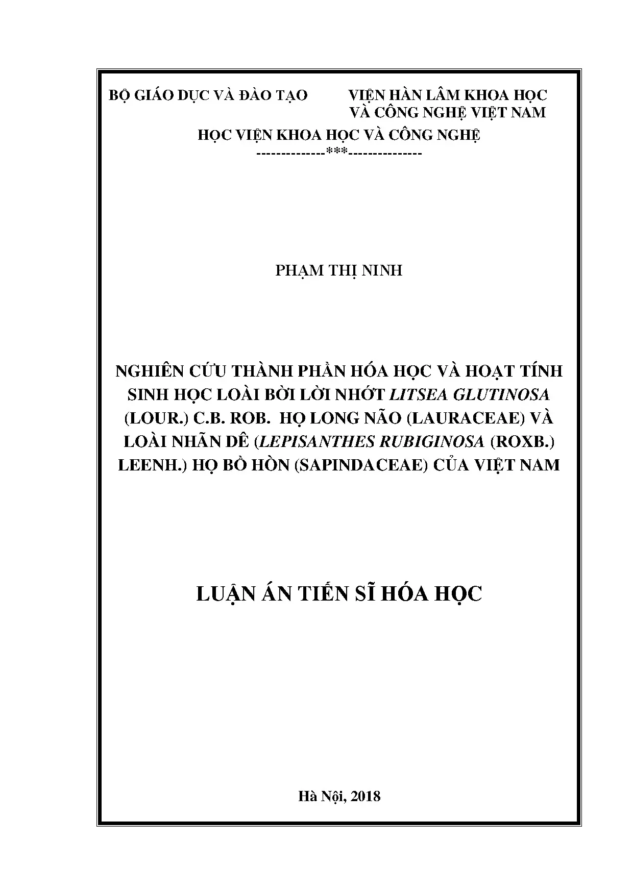 Nghiên cứu hóa học & hoạt tính sinh học Bời lời nhớt, Nhãn dê