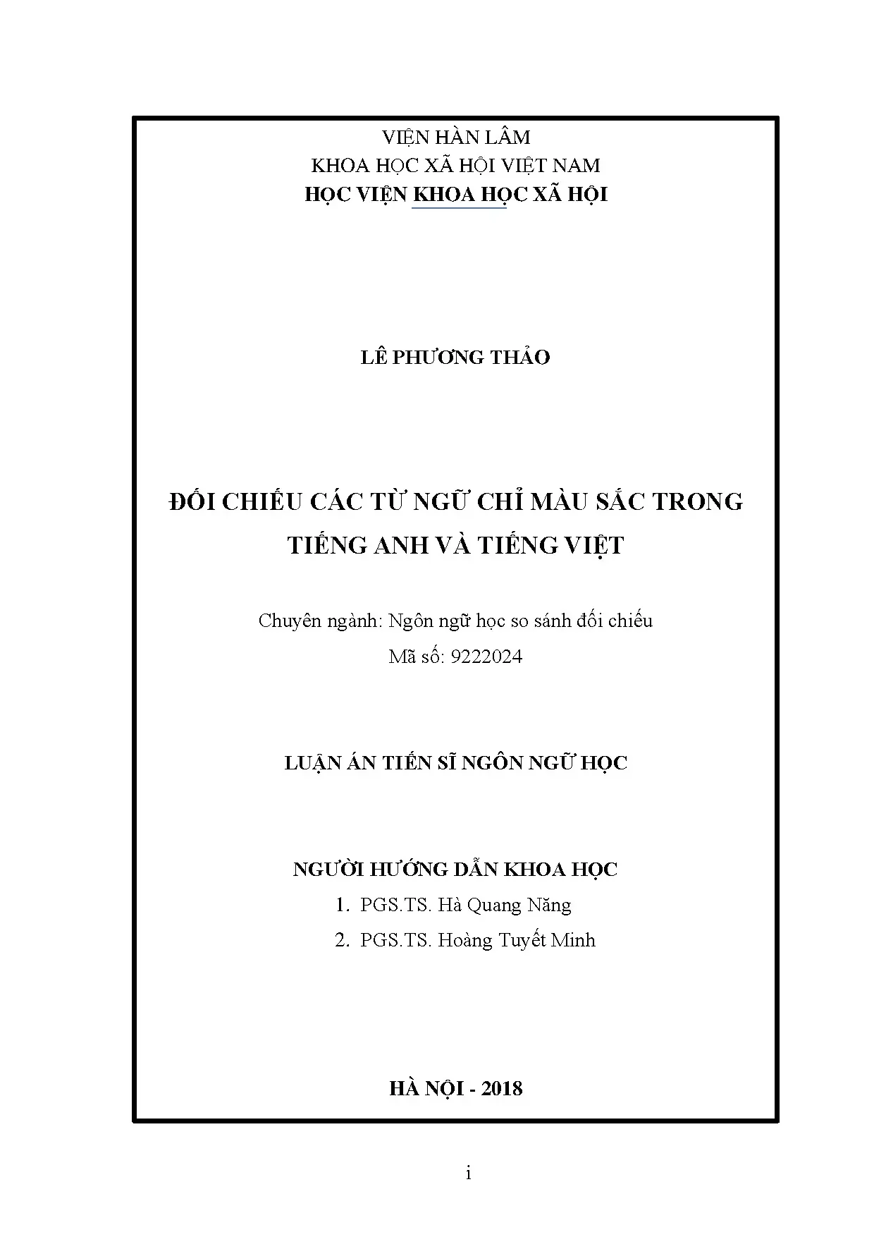 Đối chiếu từ ngữ chỉ màu sắc trong tiếng Anh và tiếng Việt