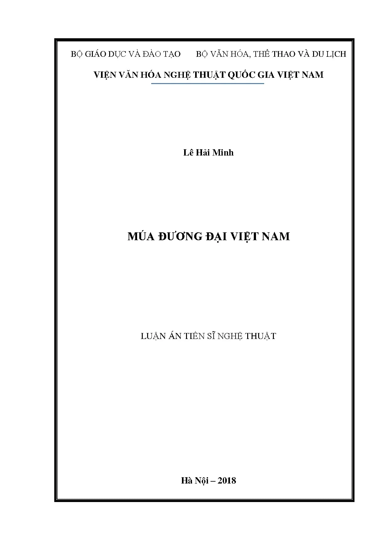 Luận án múa đương đại việt nam
