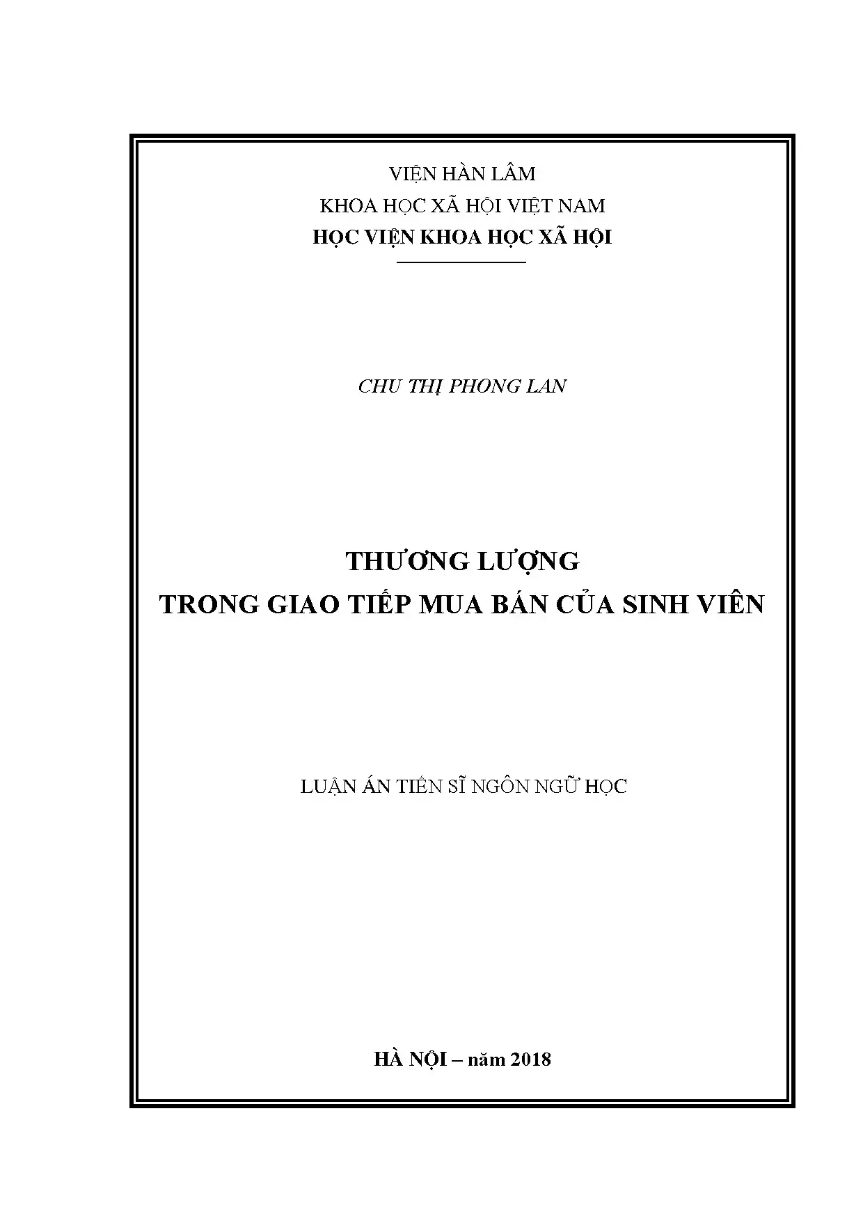 Thương lượng trong giao tiếp mua bán của sinh viên