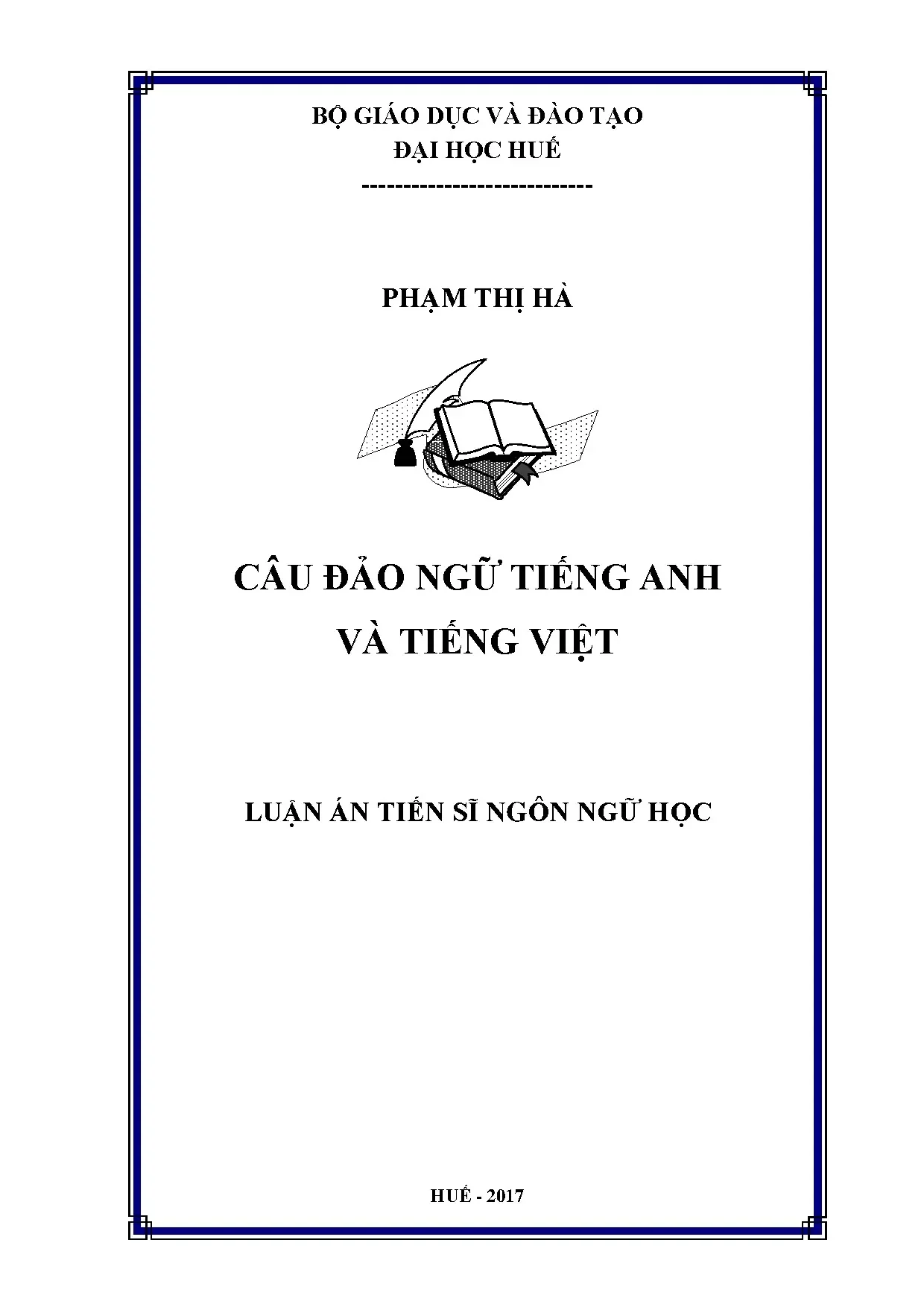 Câu đảo ngữ tiếng anh và tiếng việt luận án tiến sĩ