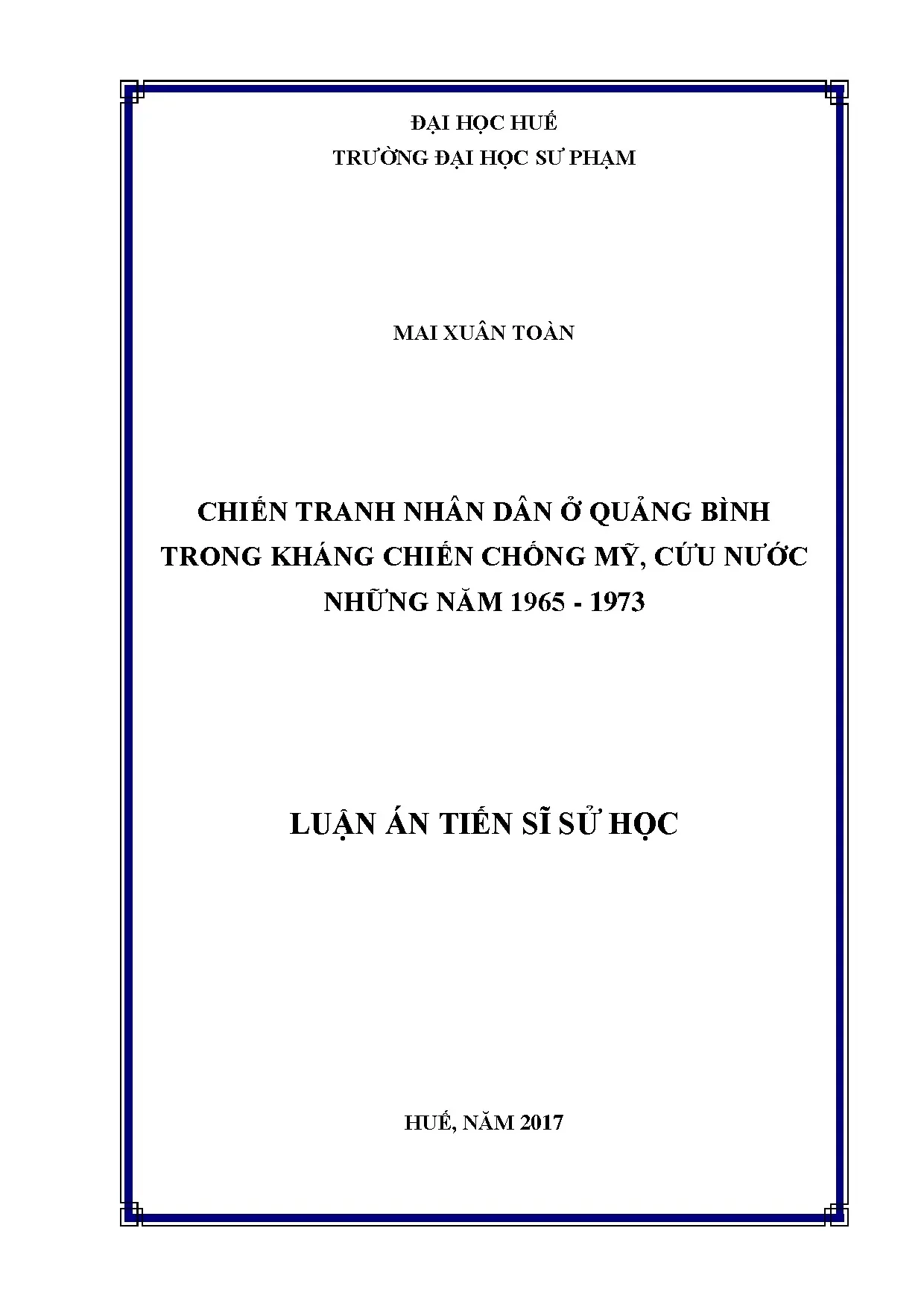 Chiến tranh nhân dân ở quảng bình trong kháng chiến chống mỹ