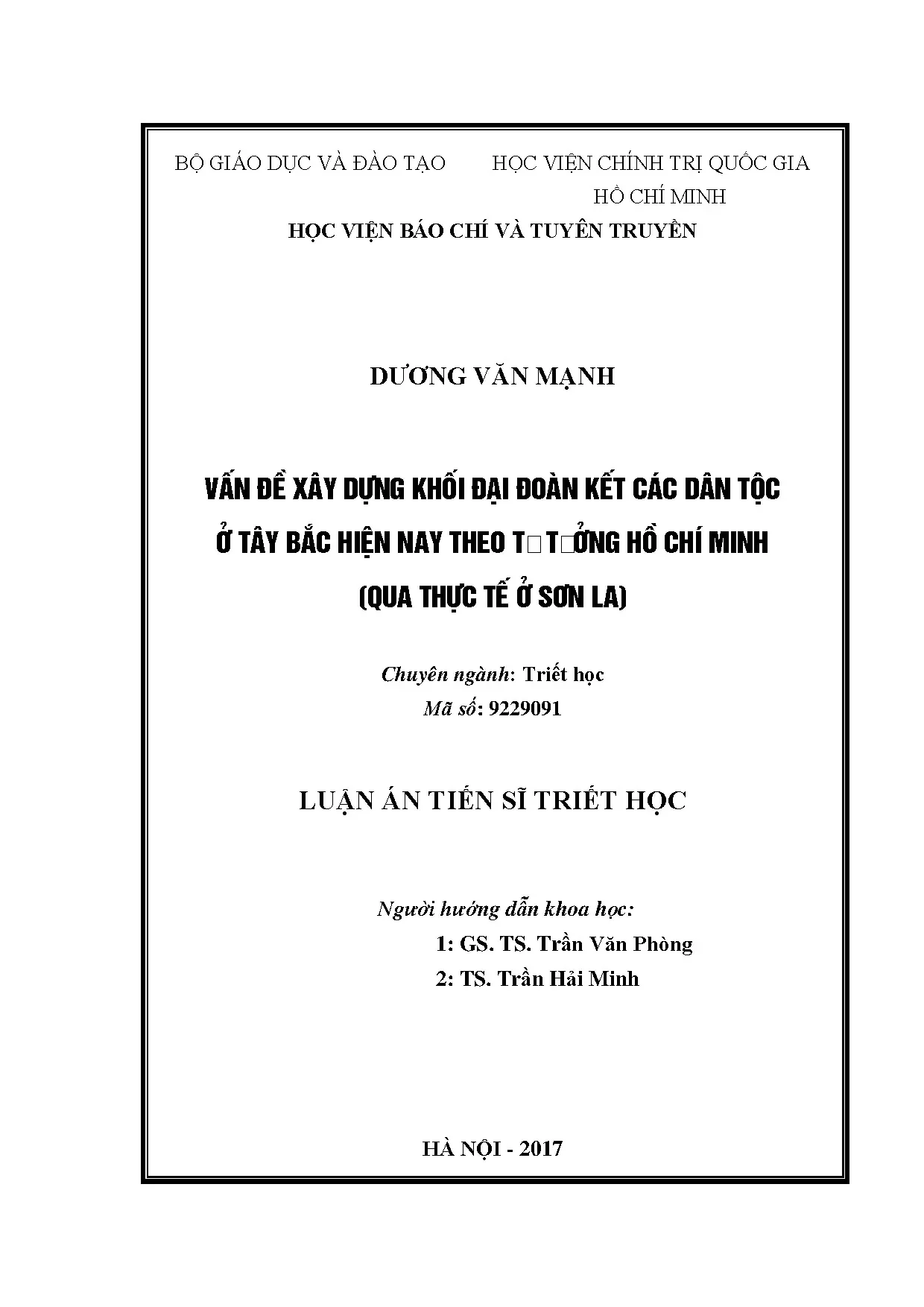 Đoàn kết dân tộc Tây Bắc theo tư tưởng Hồ Chí Minh qua Sơn La