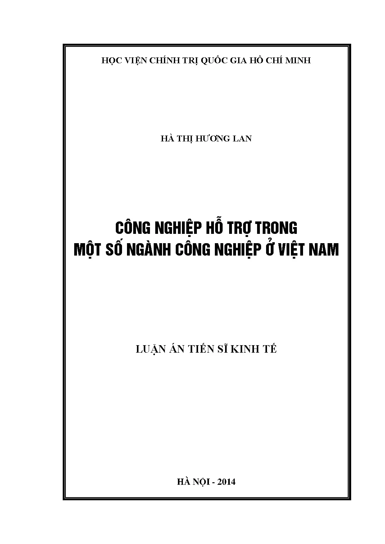 Phát triển công nghiệp hỗ trợ tại các ngành công nghiệp Việt Nam