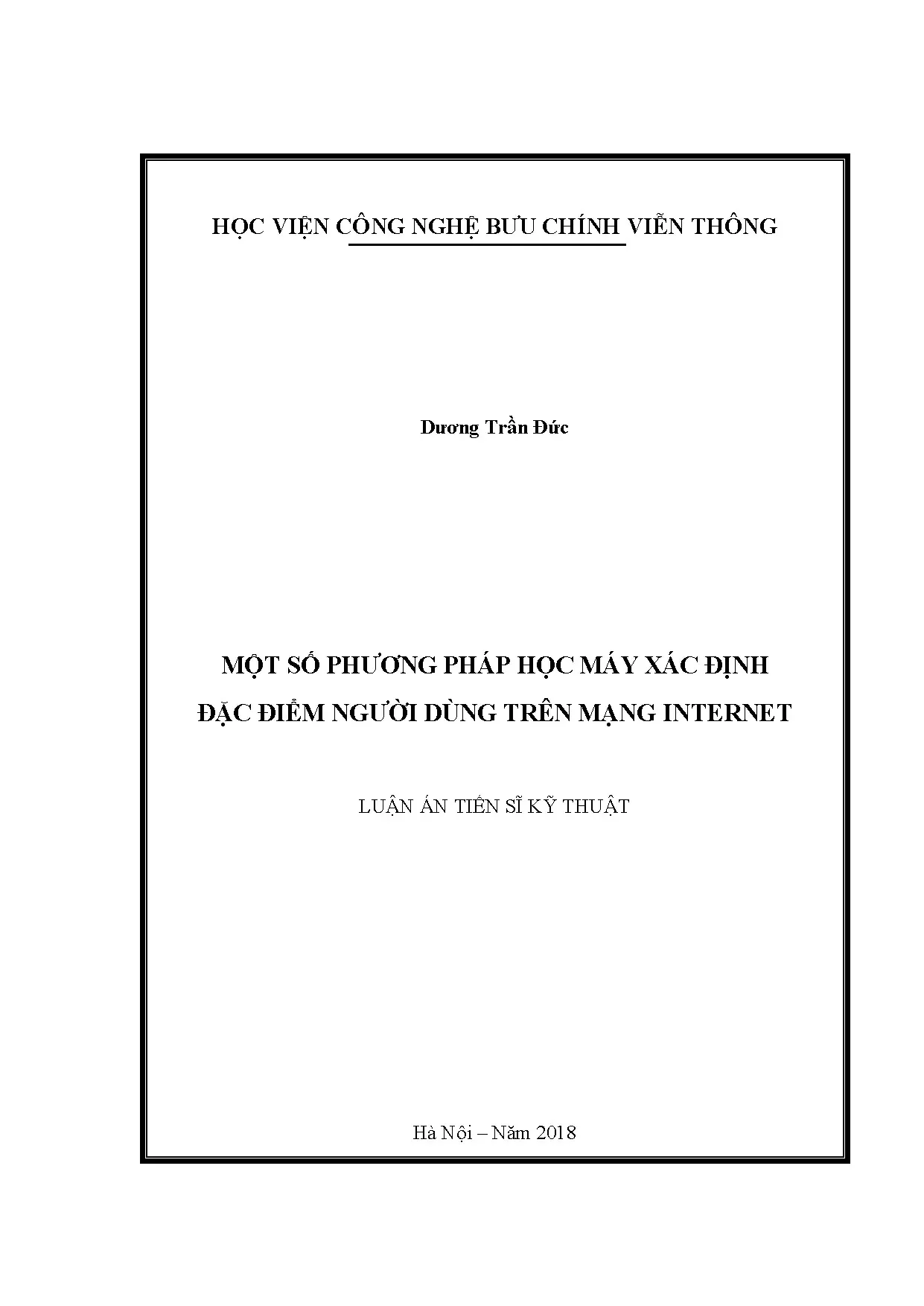 Học máy xác định đặc điểm người dùng trên Internet