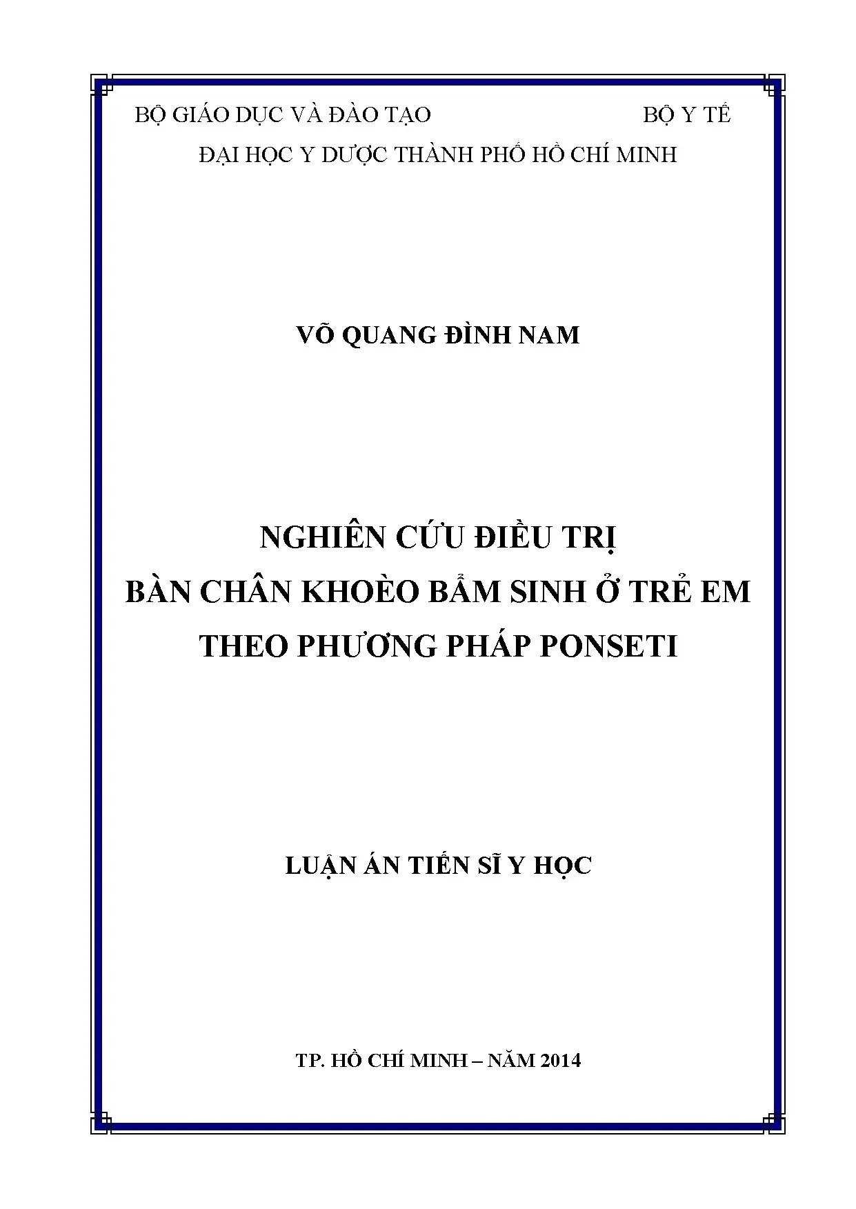 Nghiên cứu điều trị bàn chân khoèo bẩm sinh ở trẻ em theo ph