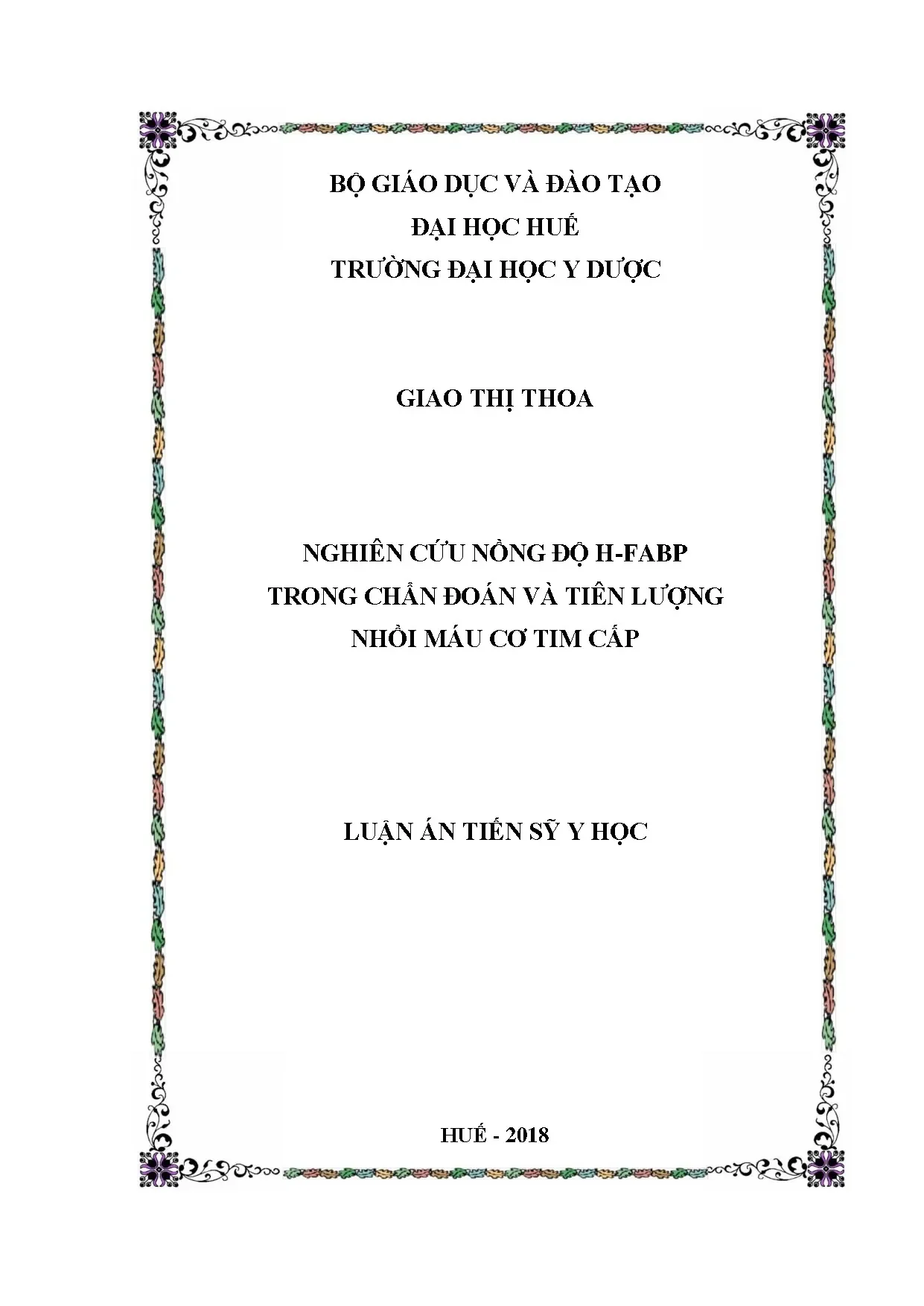Nghiên cứu nồng độ hfabp trong chẩn đoán và tiên lượng nhồi