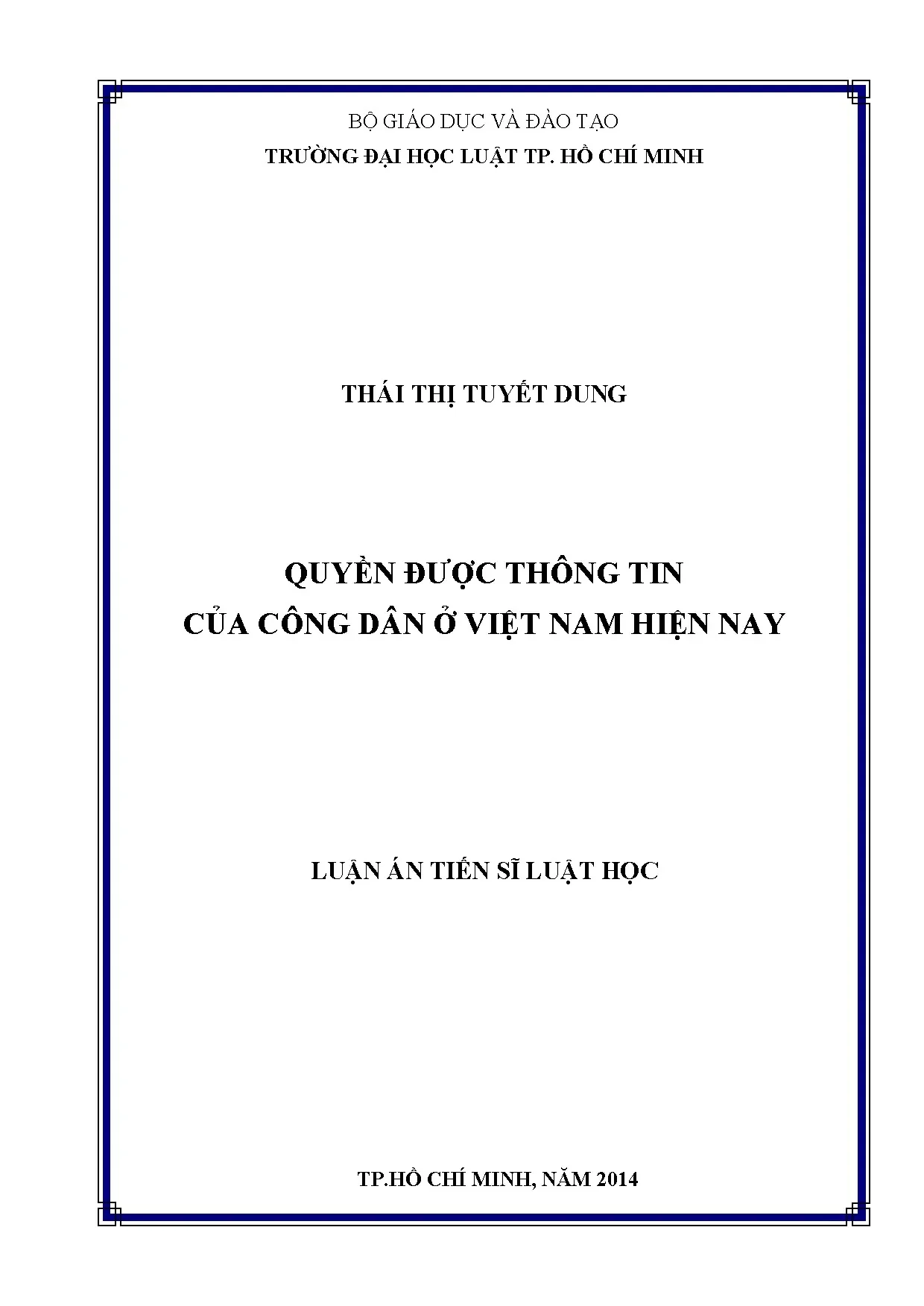 Quyền thông tin công dân Việt Nam: Thực trạng và giải pháp