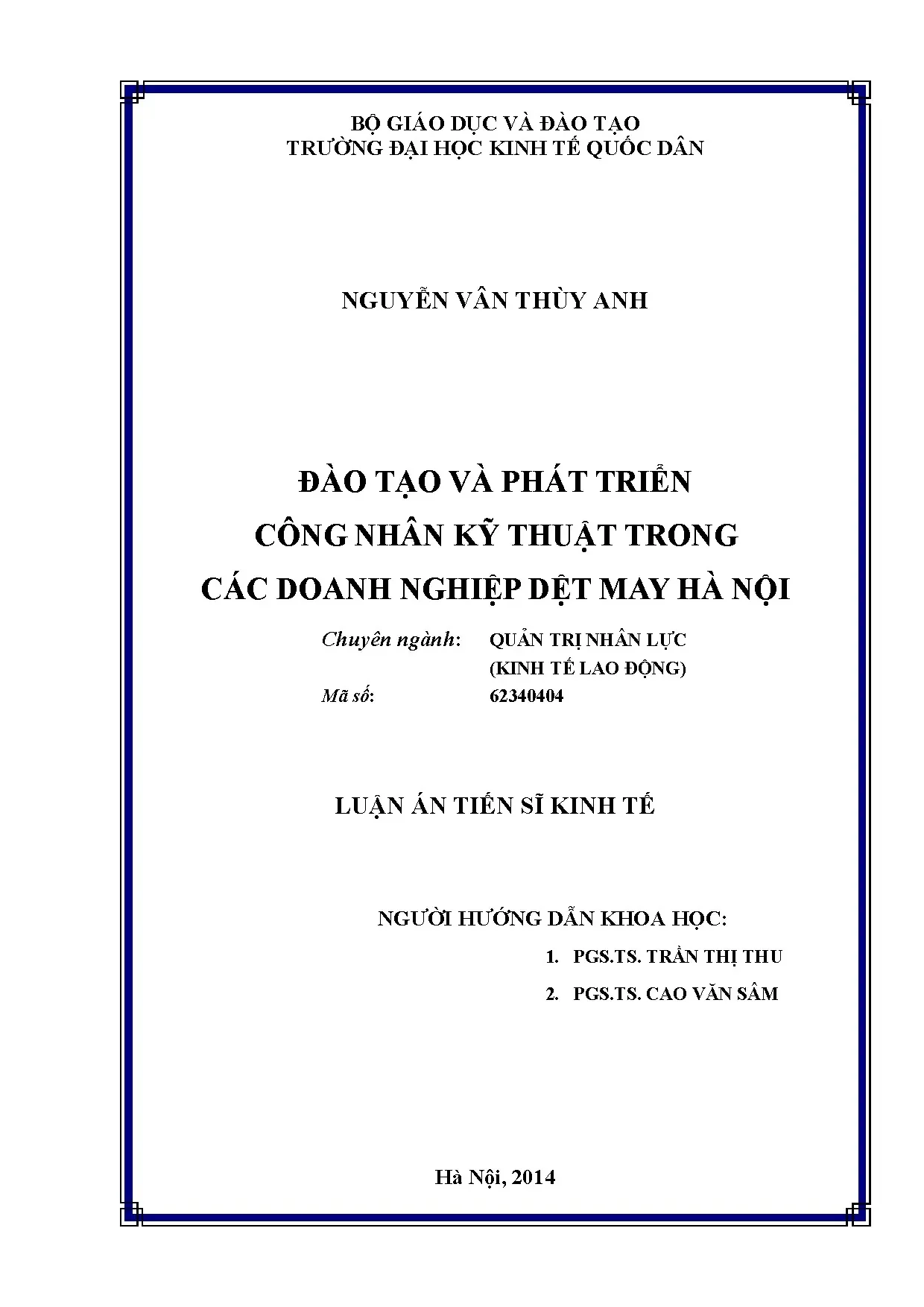 Đào tạo & phát triển công nhân kỹ thuật ngành dệt may Hà Nội