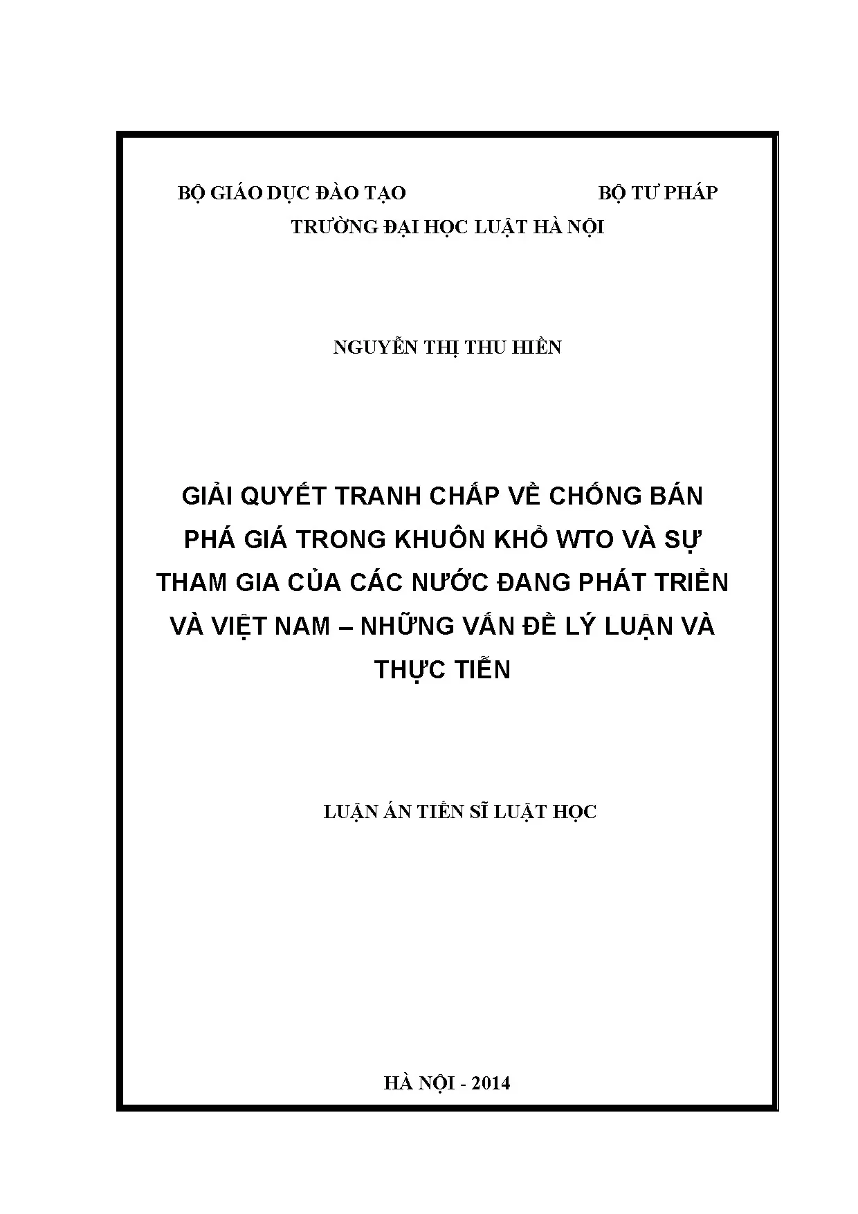 Giải quyết tranh chấp chống bán phá giá WTO: VN, nước đang phát triển