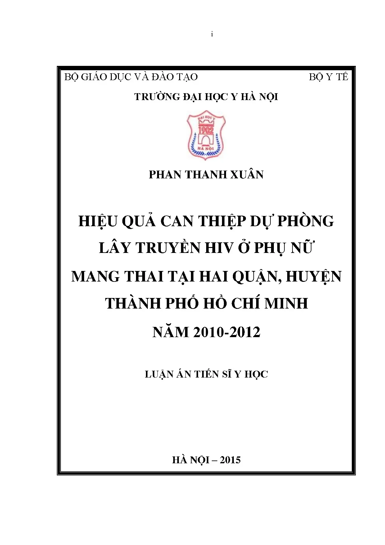 Hiệu quả can thiệp dự phòng lây truyền hiv ở phụ nữ mang tha