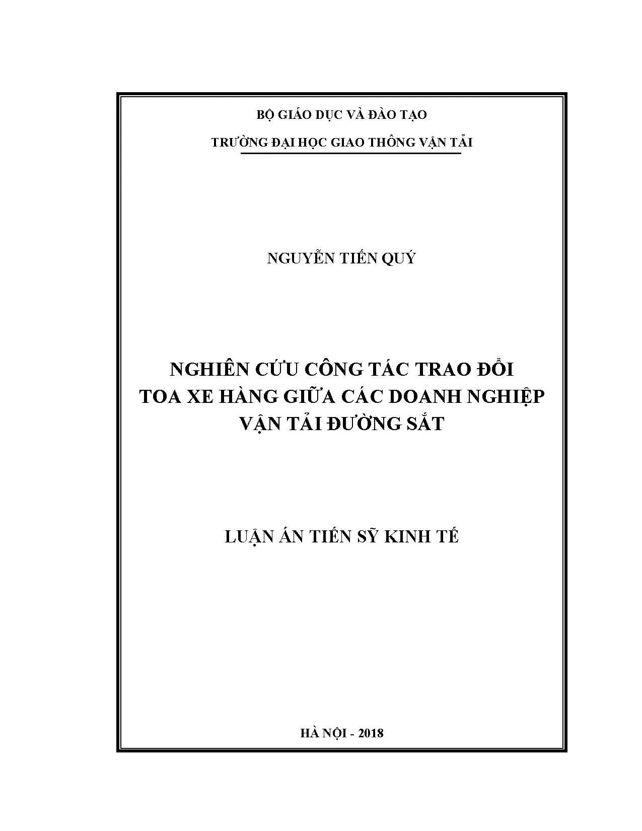 Nghiên cứu trao đổi toa xe hàng giữa DNVT đường sắt