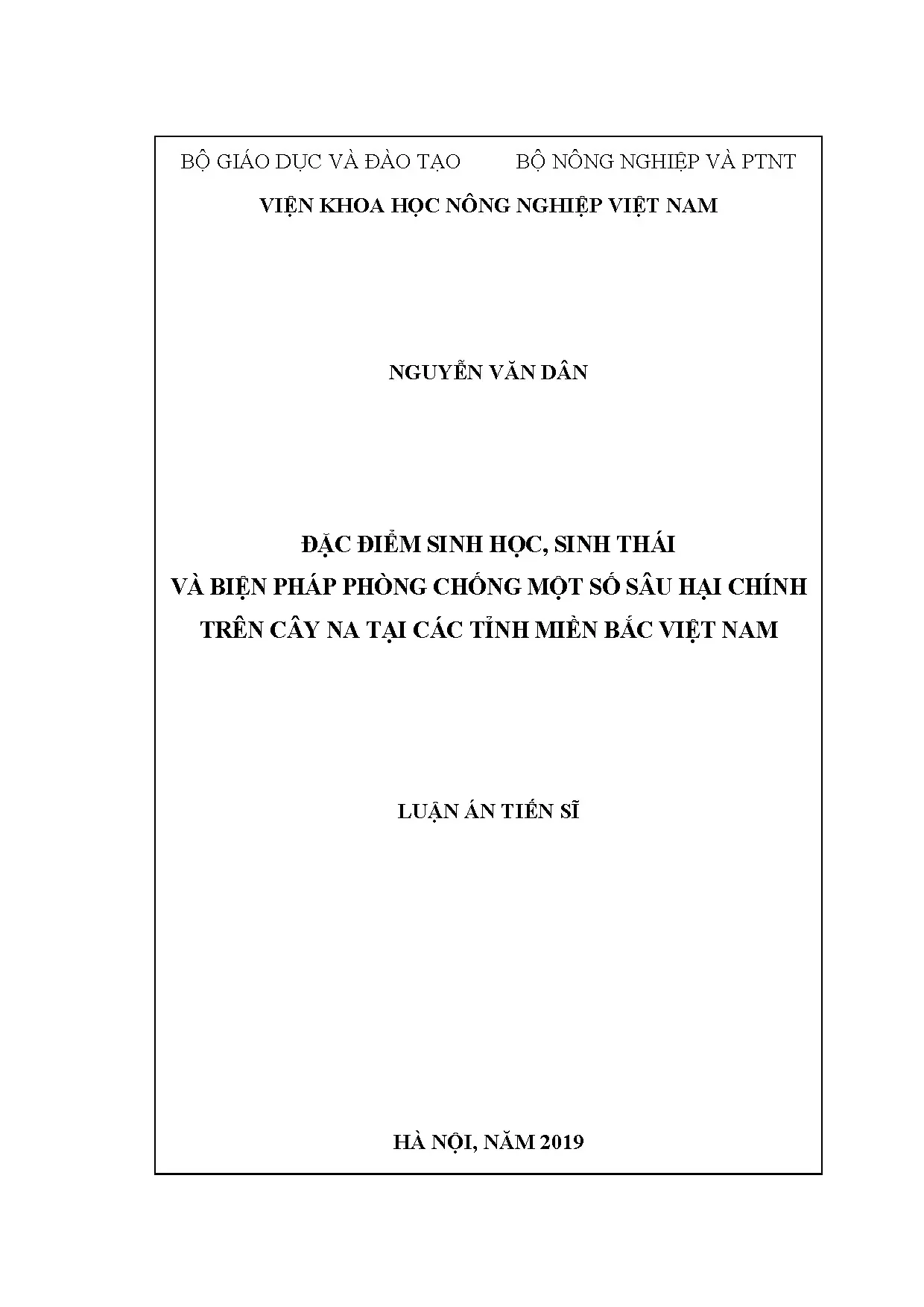 Sâu hại cây na miền Bắc: Sinh học, sinh thái & phòng chống