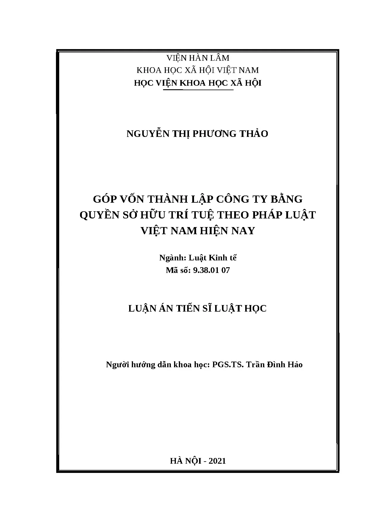 Góp vốn công ty bằng quyền SHTT: Pháp luật Việt Nam hiện nay