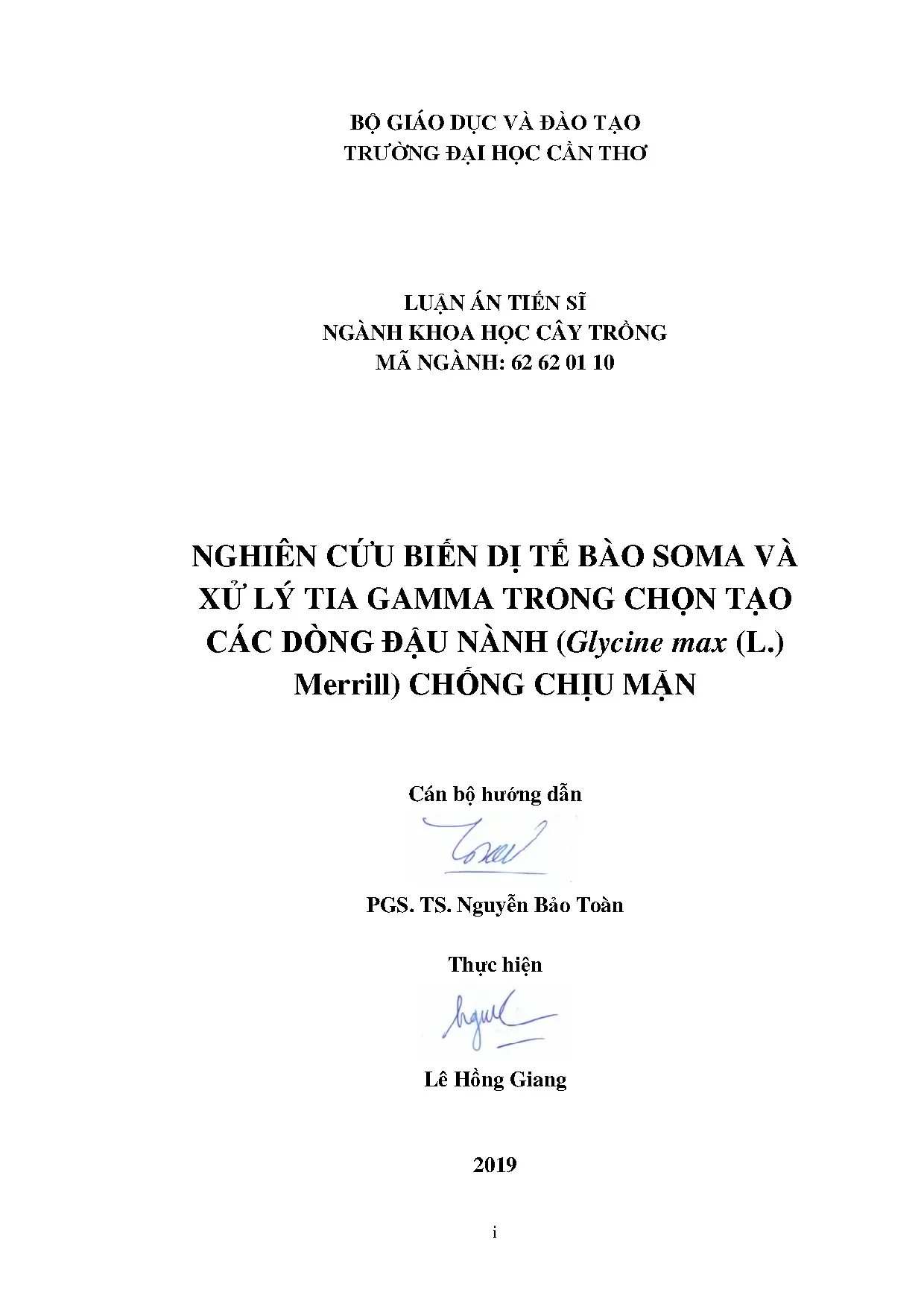 Luận án tiến sĩ nghiên cứu biến dị tế bào soma và xử lý tia