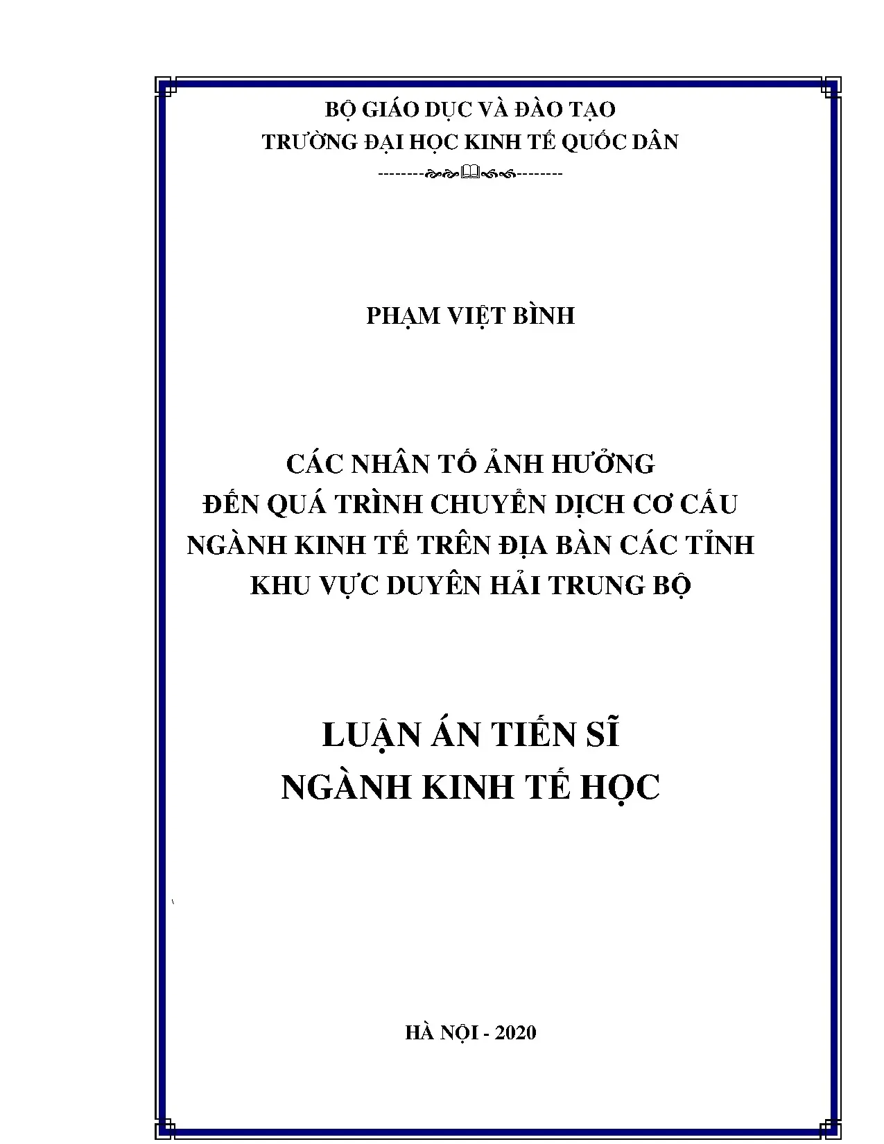 Luận án tiến sĩ các nhân tố ảnh hưởng đến quá trình chuyển d